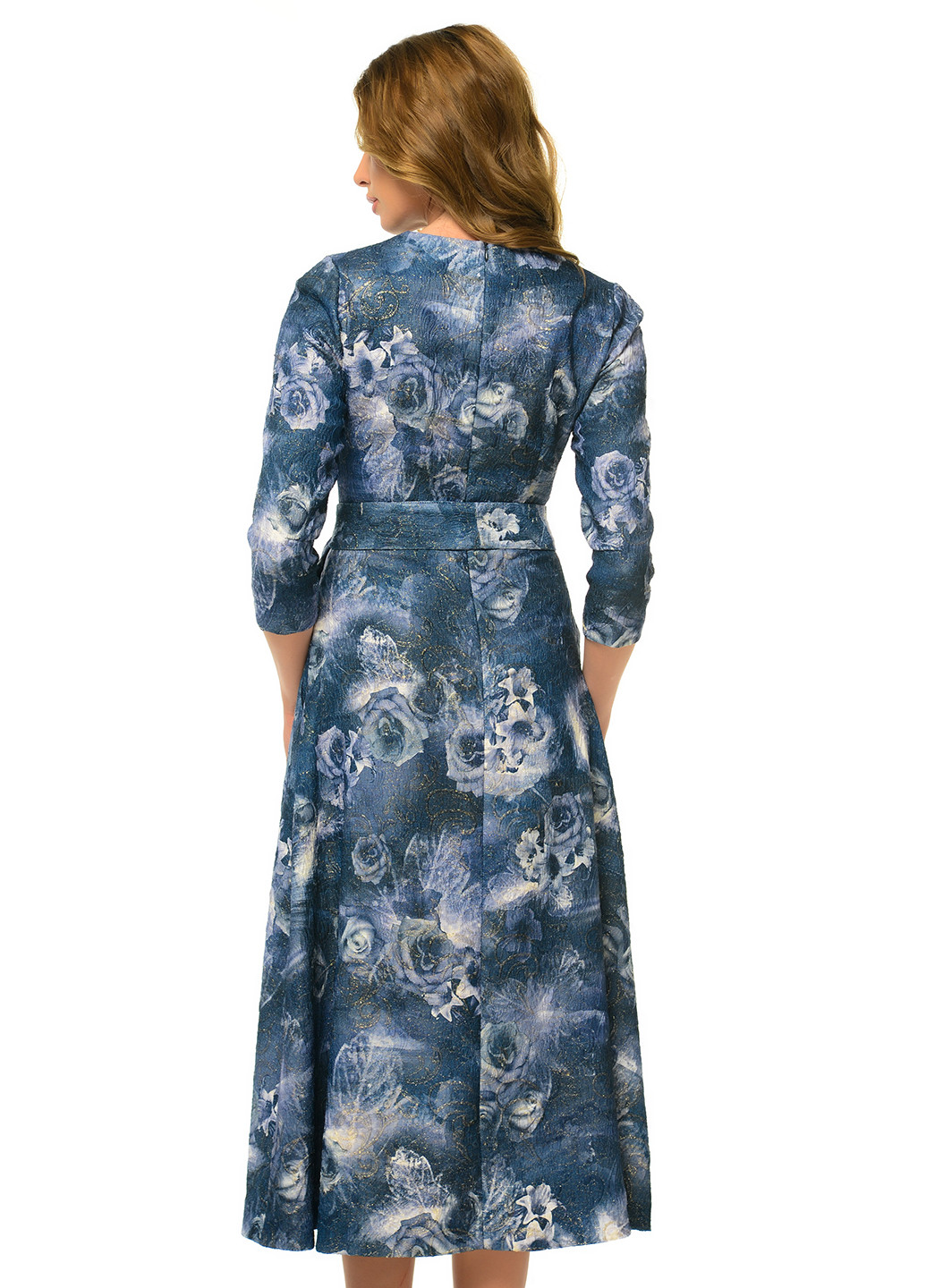 Блідо-блакитна кежуал сукня GENEVIE з квітковим принтом
