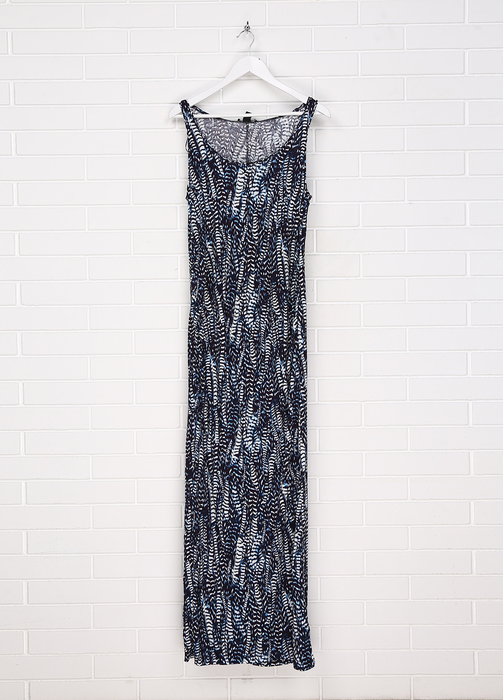 Темно-синее кэжуал платье для беременных H&M с абстрактным узором