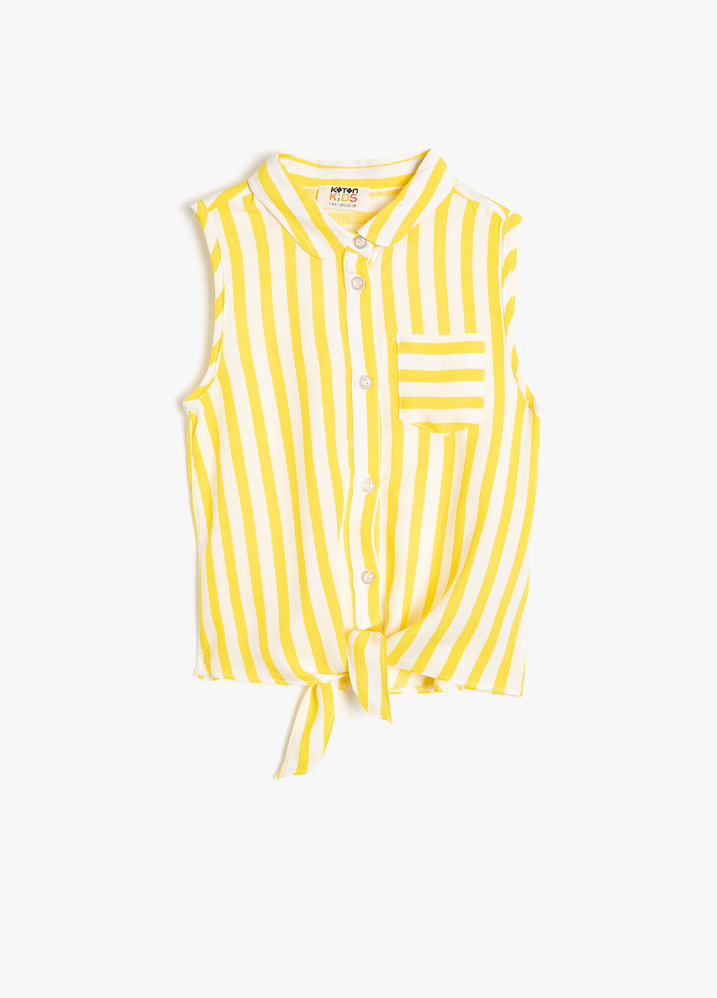 Блуза KOTON смужка жовта кежуал віскоза