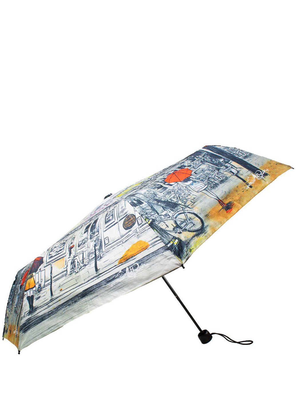 Жіночий складаний парасолька механічний 98 см Art rain (216146558)
