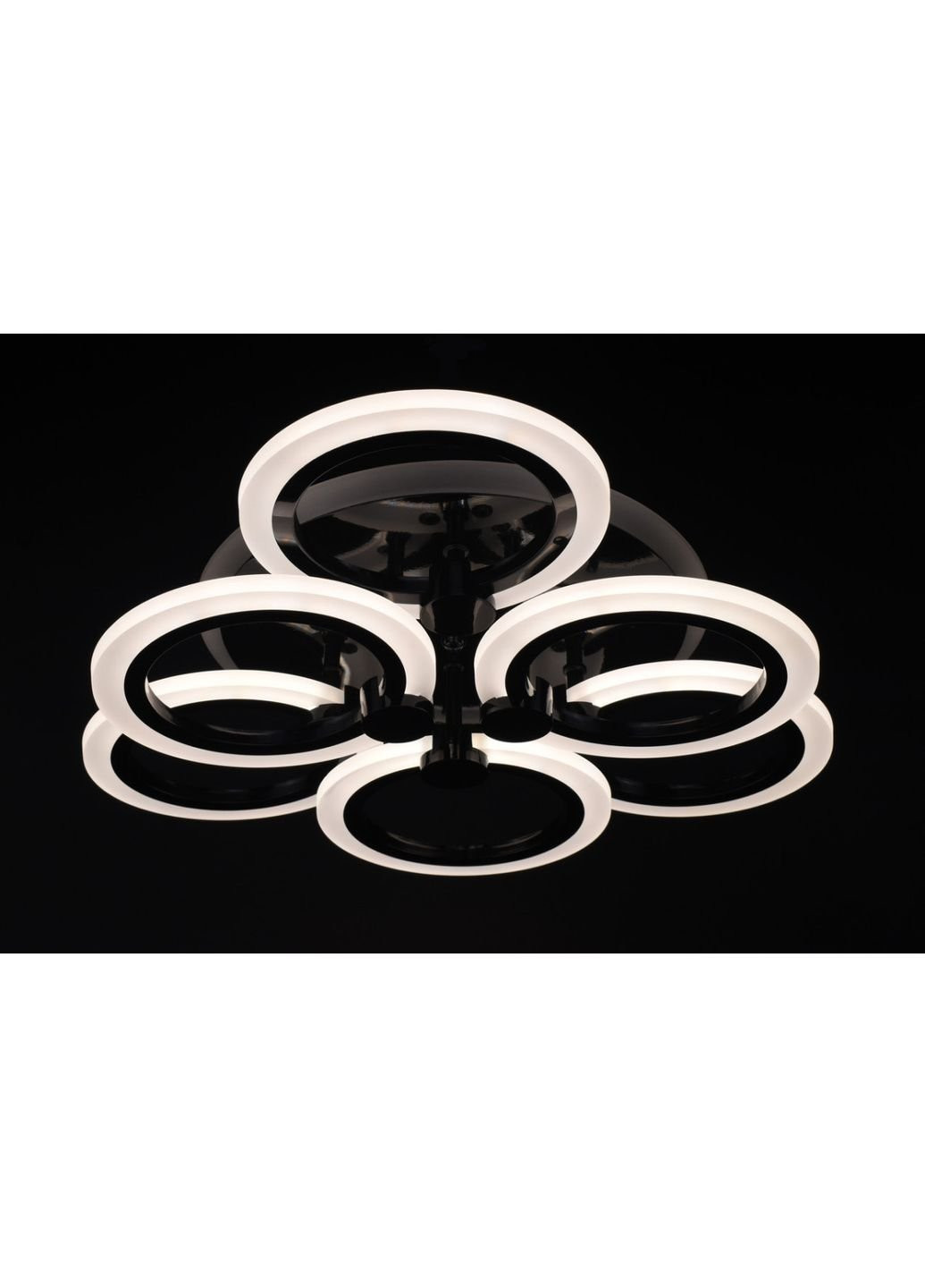 Люстра потолочная LED с пультом A2374/3+3S-RGB-bk Черный 11х47х47 см. Sunnysky (253627587)