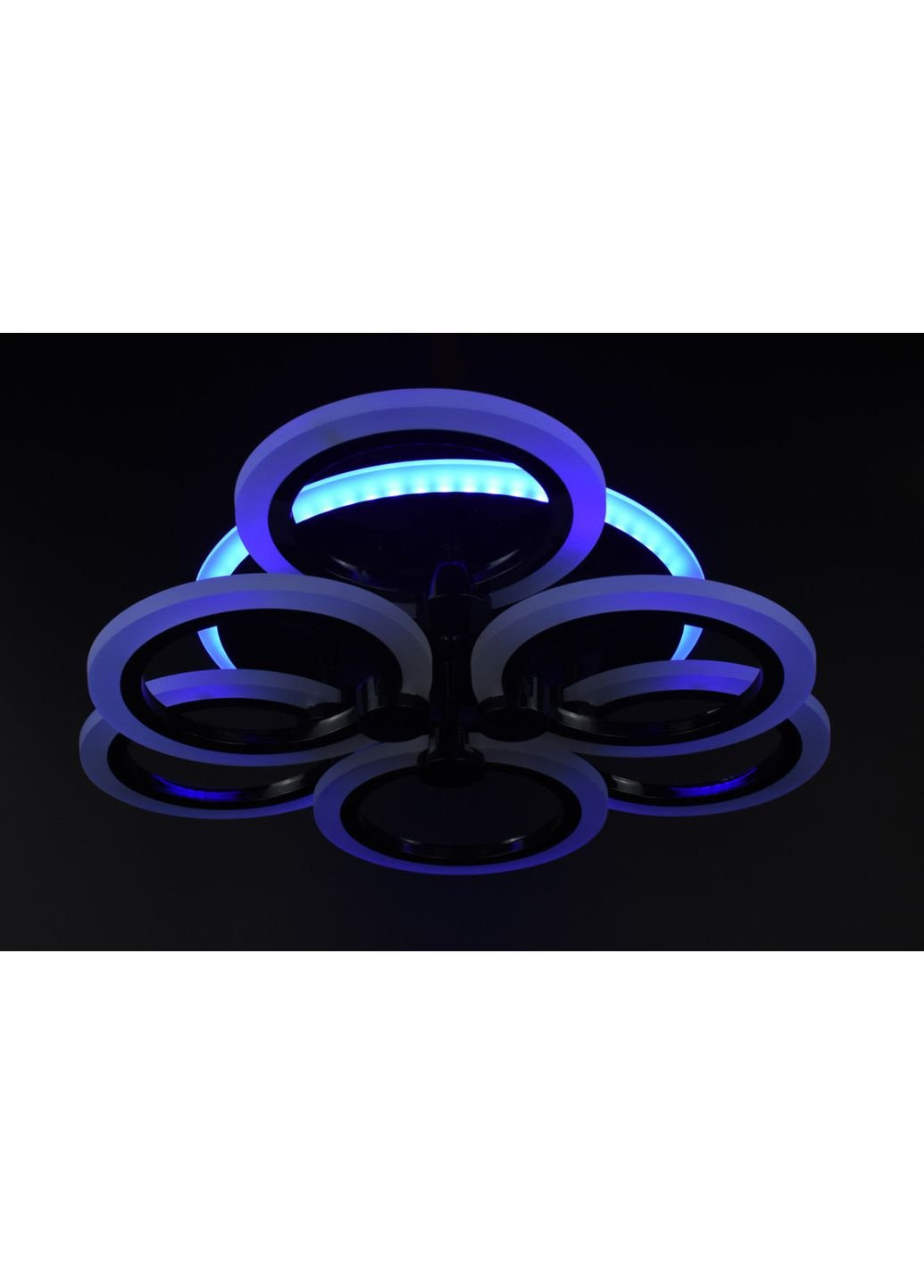 Люстра потолочная LED с пультом A2374/3+3S-RGB-bk Черный 11х47х47 см. Sunnysky (253627587)