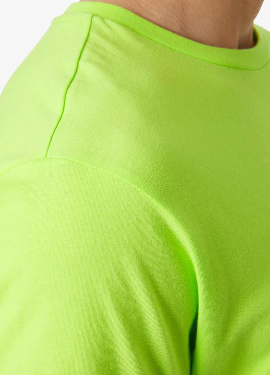 Салатовая футболка 33979-395 Helly Hansen Logo T-shirt