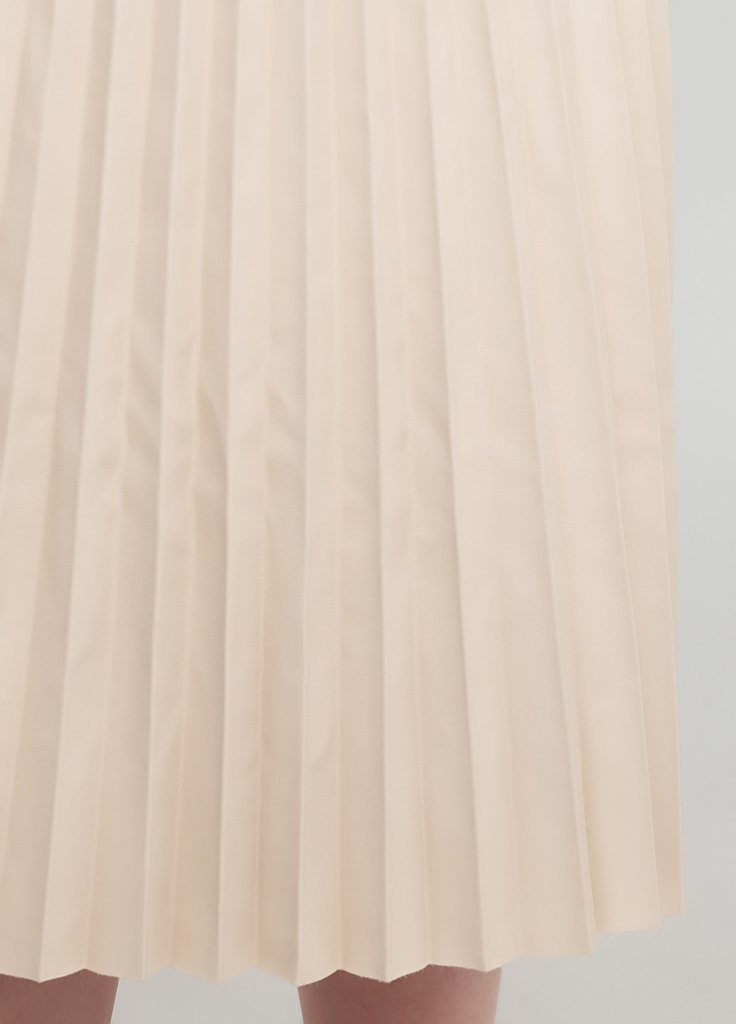 Молочная кэжуал однотонная юбка Primark плиссе, клешированная