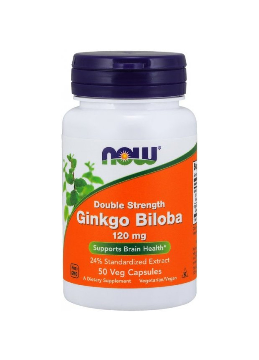 Гинкго билоба для улучшения умственной и физической работоспособности Ginkgo Biloba 120mg - 50 vcaps Now Foods (251462988)