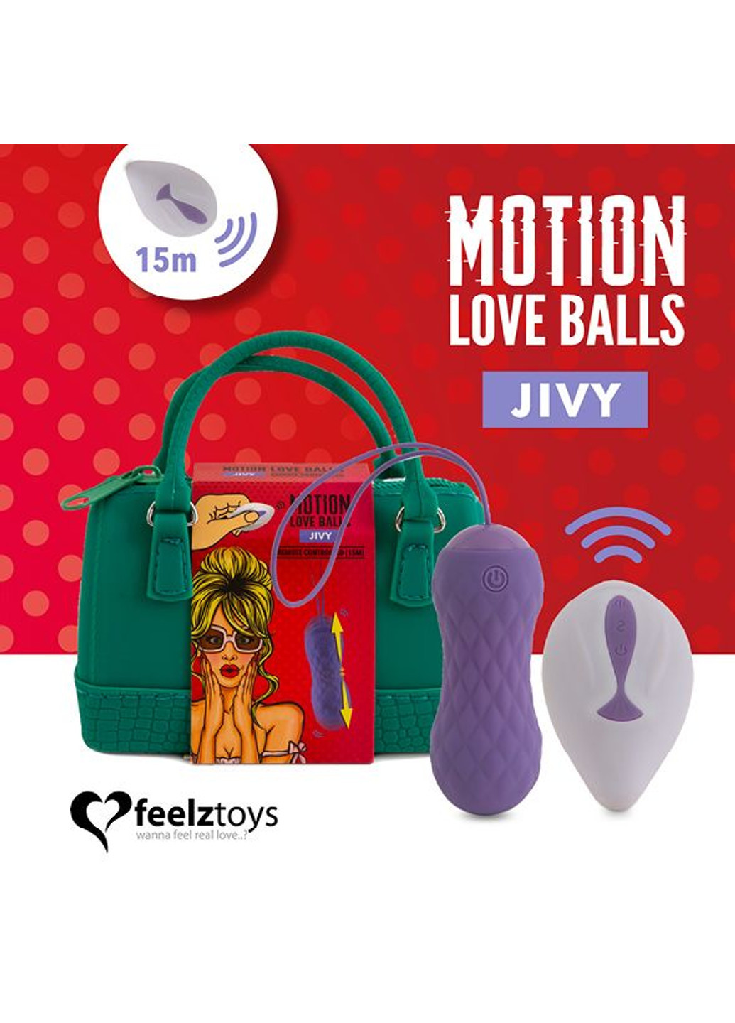 Вагинальные шарики с массажем и вибрацией Motion Love Balls Jivy FeelzToys (251903337)