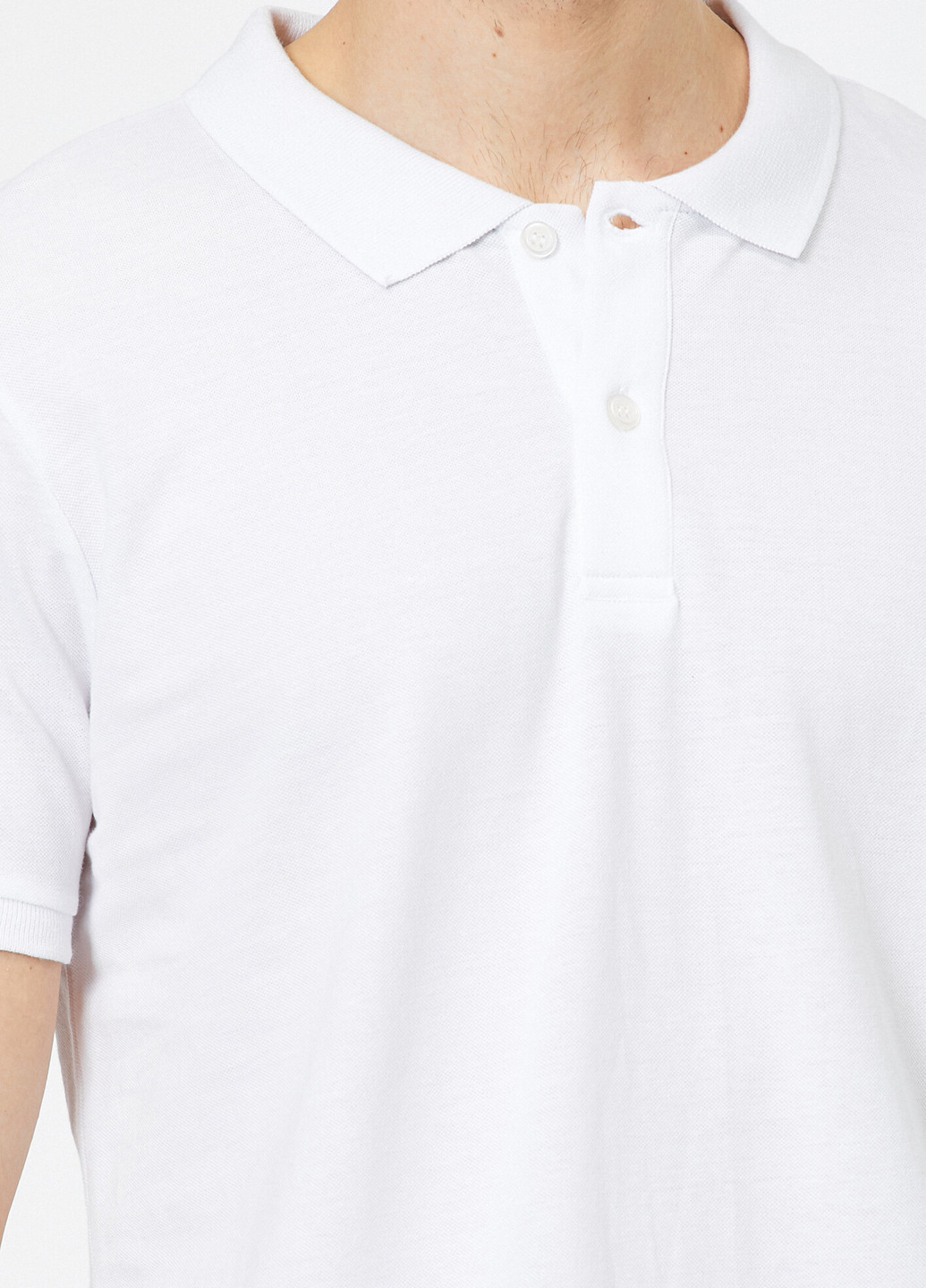 Белая футболка-поло для мужчин KOTON