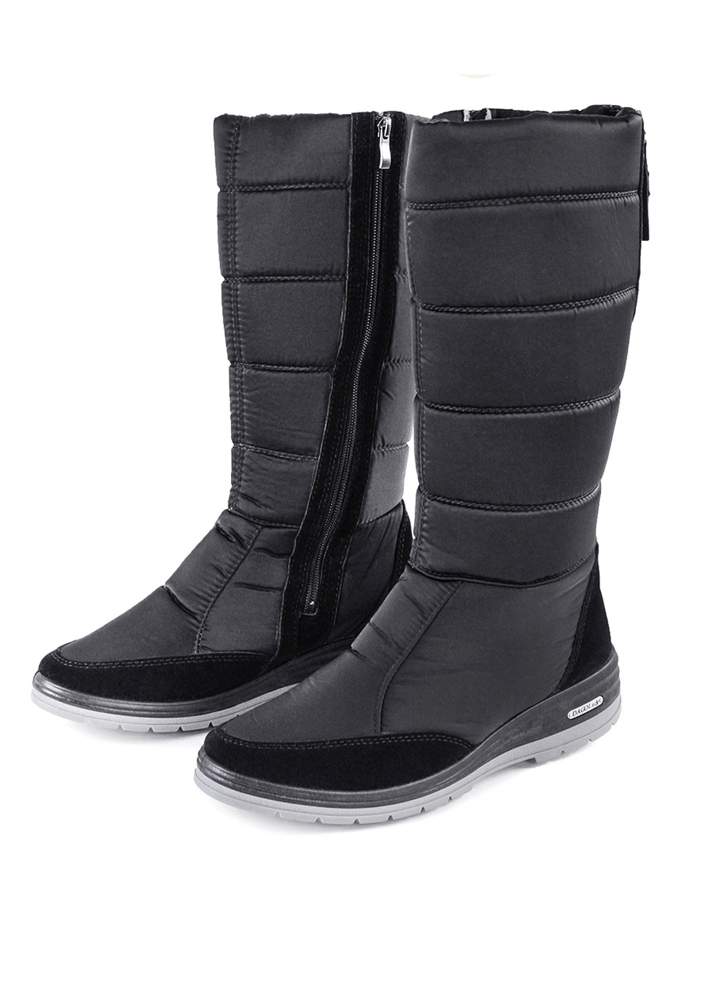 Жіночі чоботи дутики зимові на хутрі чорні 1478019206 Dago Style однотонні чорні кежуали