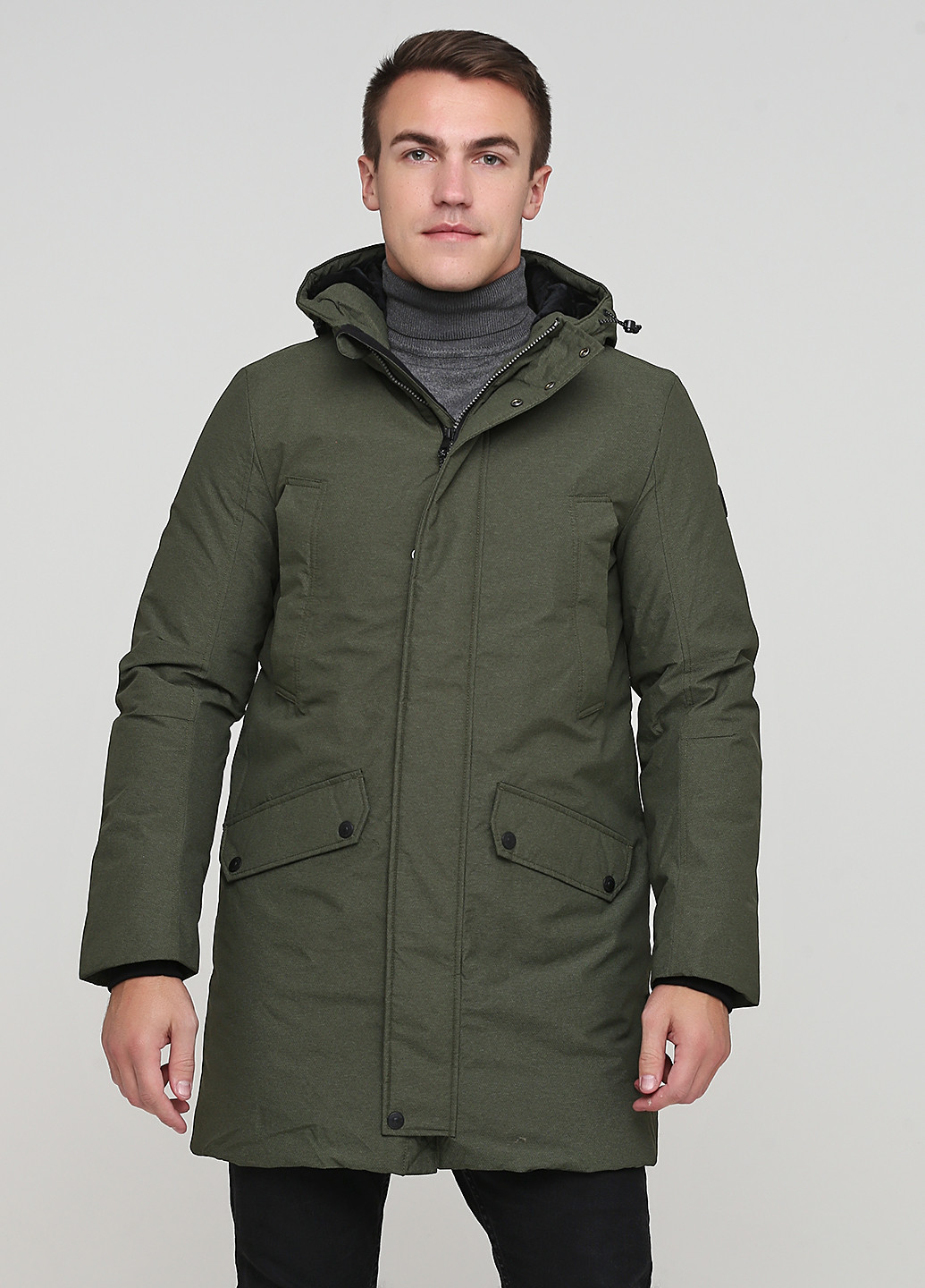Оливковая (хаки) зимняя куртка Tom Tailor