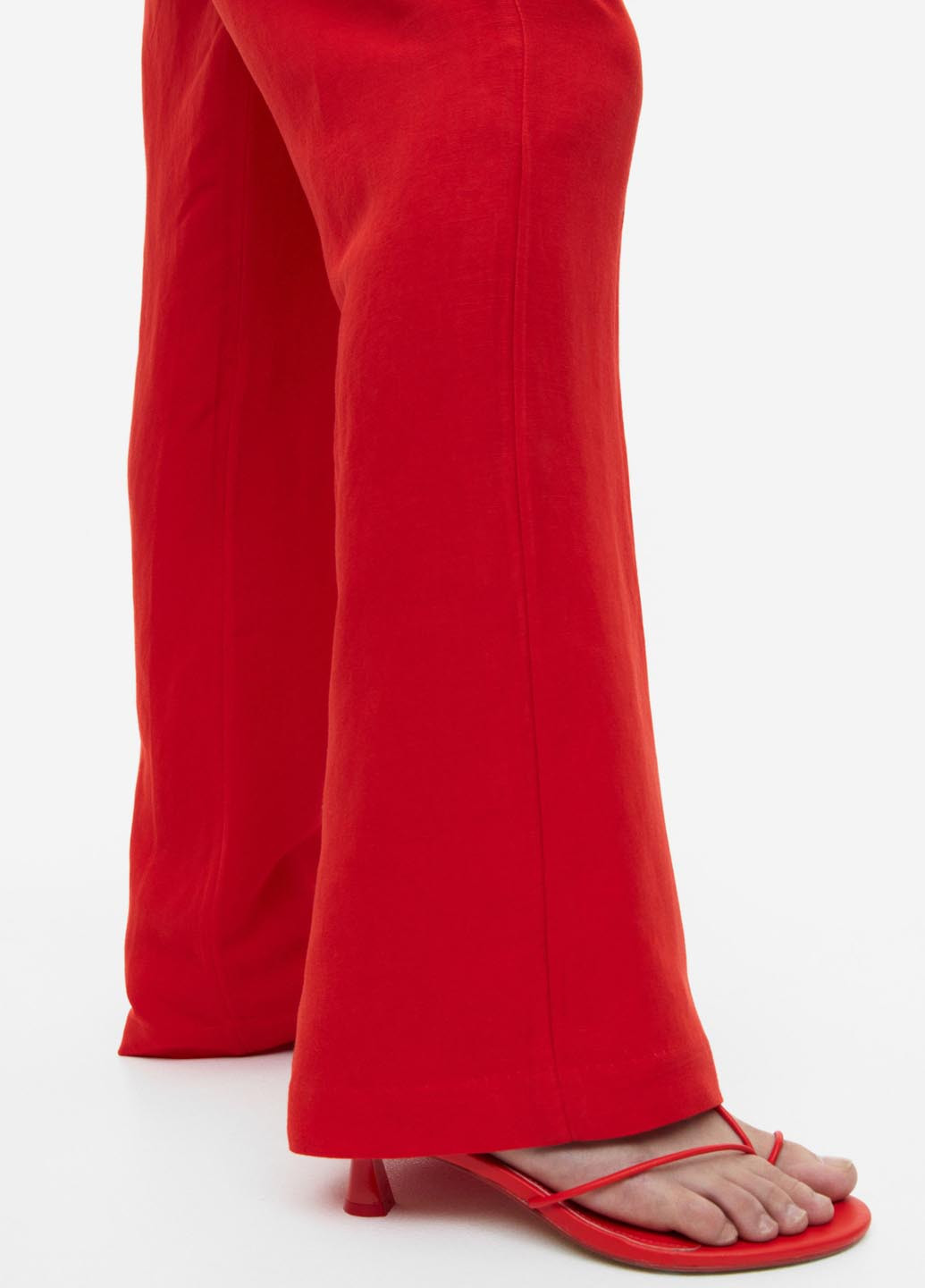 Красные кэжуал летние клеш брюки H&M