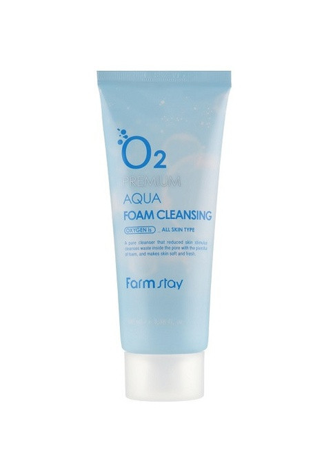 Корейська киснева пінка для вмивання O2 Aqua Premium Foam Cleansing 100 мл FarmStay (252290049)