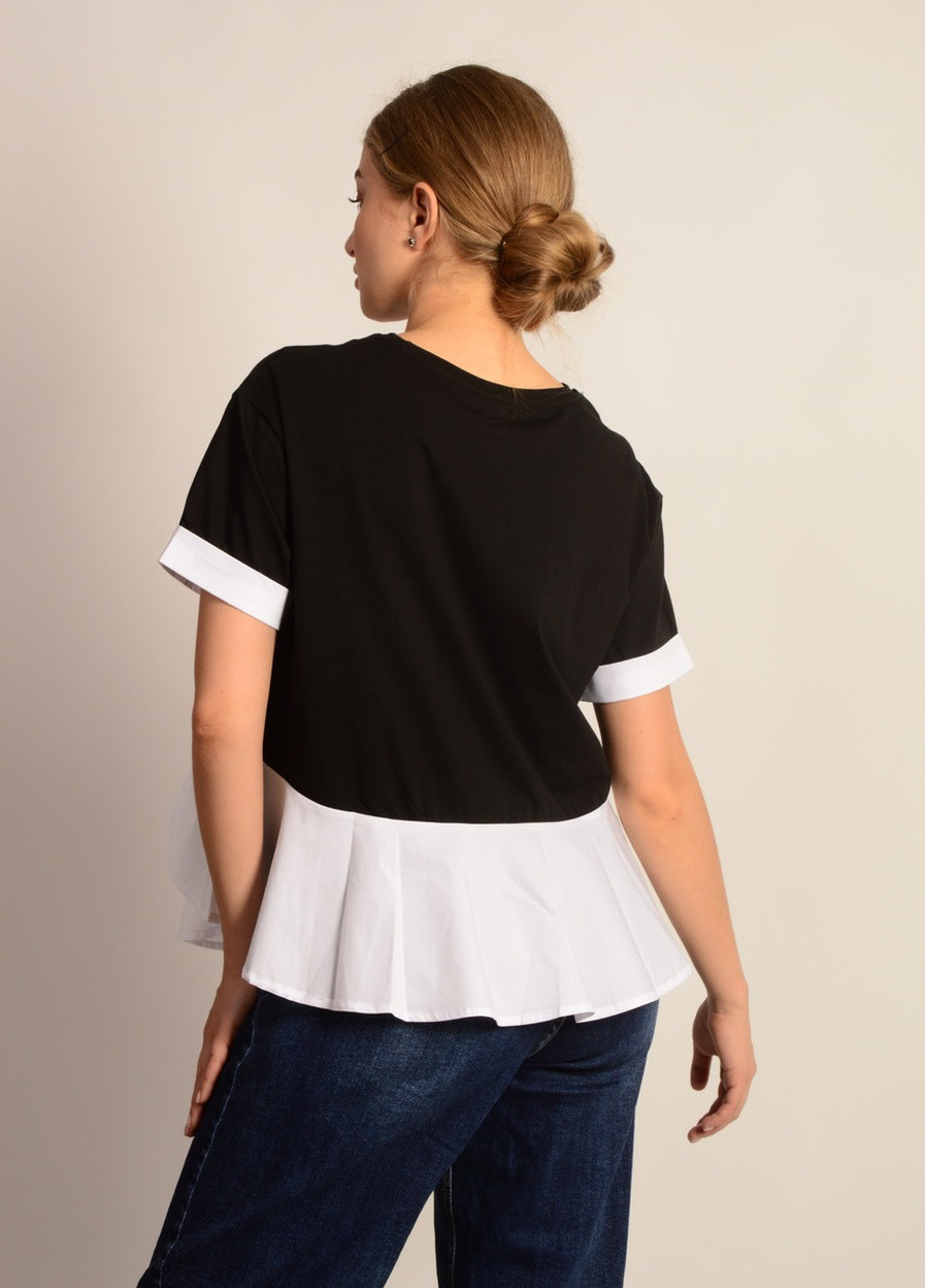 Футболка Сірий з білим жіноча Італія Louise Orop - (233419490)