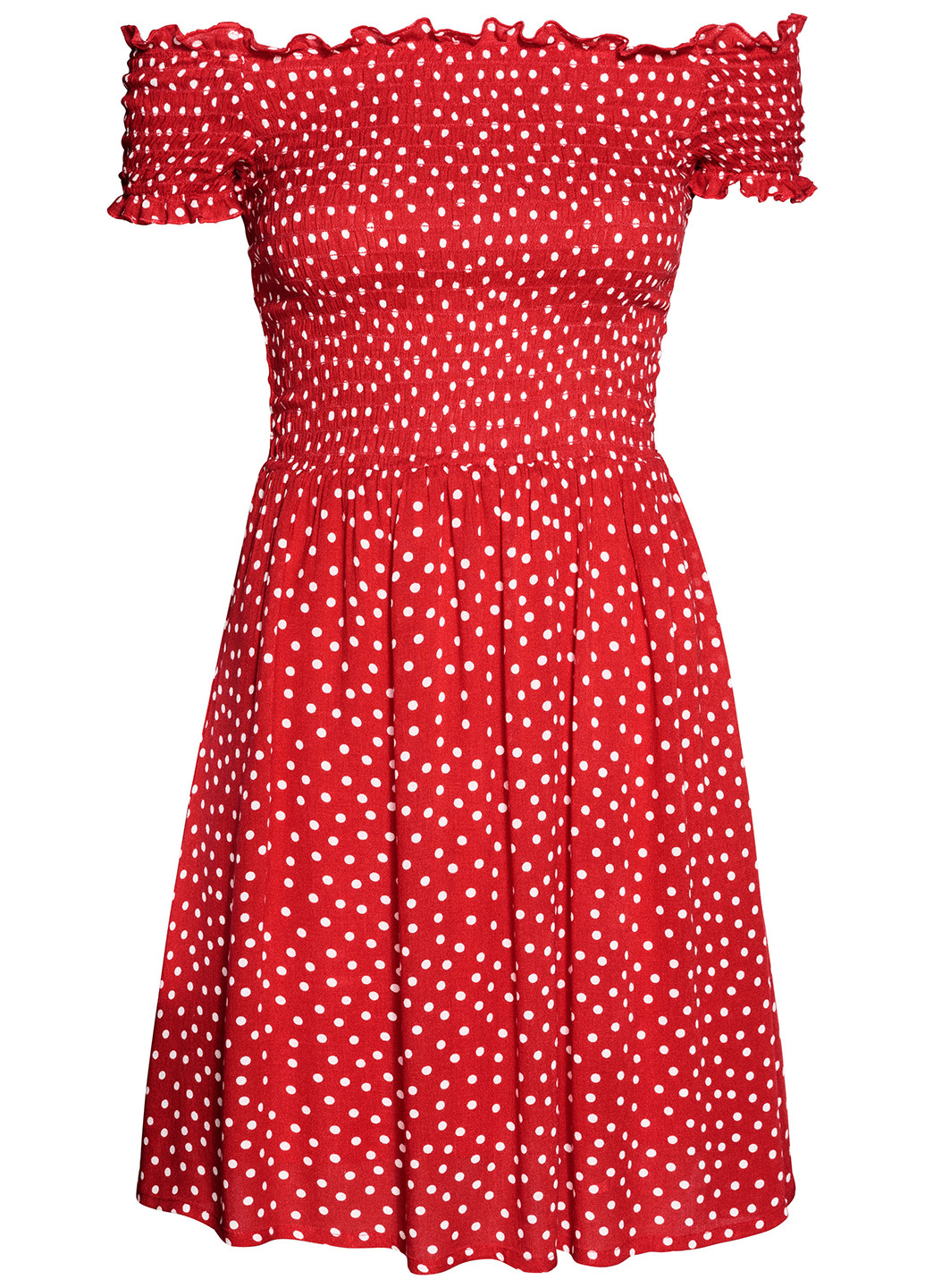 Червона кежуал платье H&M в горошок