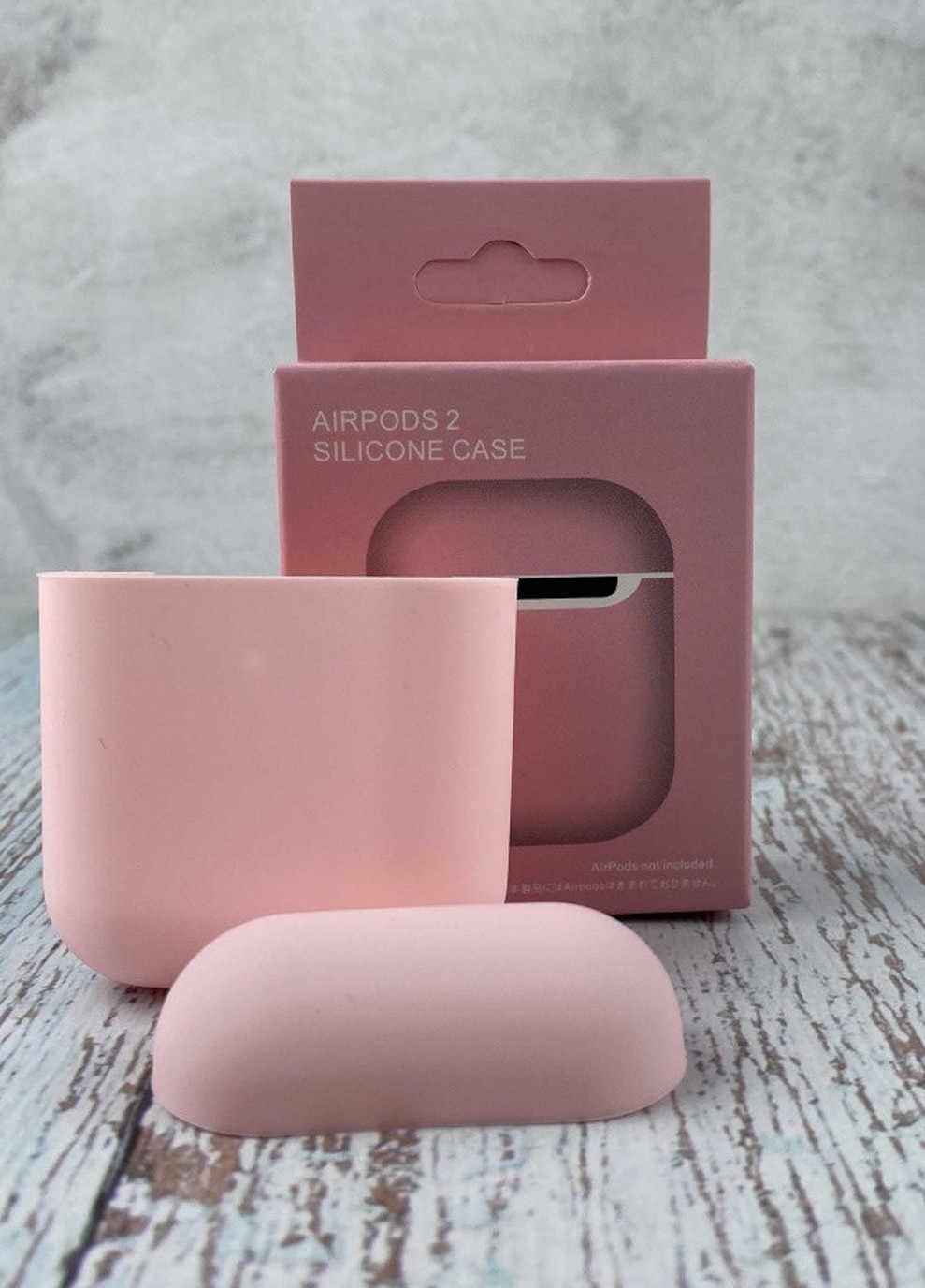 Силіконовий Чохол Для Навушників AirPods 2 Light Pink No Brand (254025447)