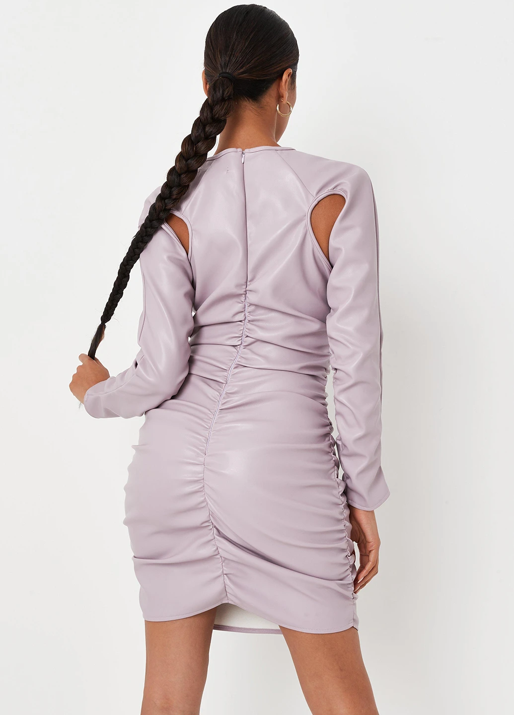 Светло-лиловое кэжуал платье футляр Missguided однотонное