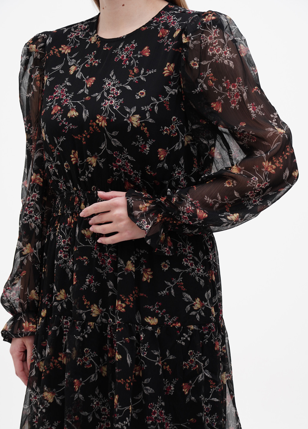 Черное кэжуал платье Vero Moda с цветочным принтом