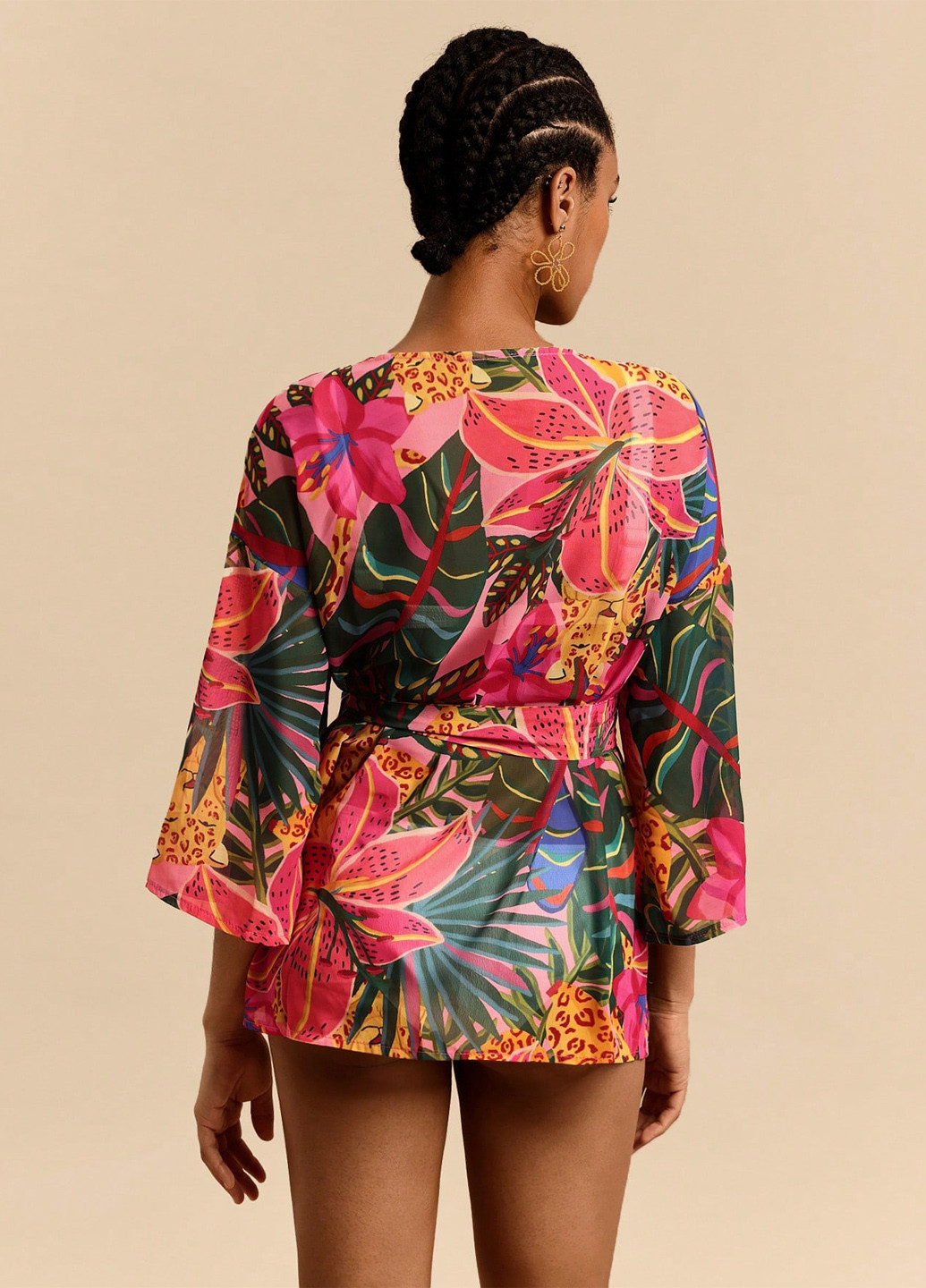 Разноцветный лето кардиган SHEIN