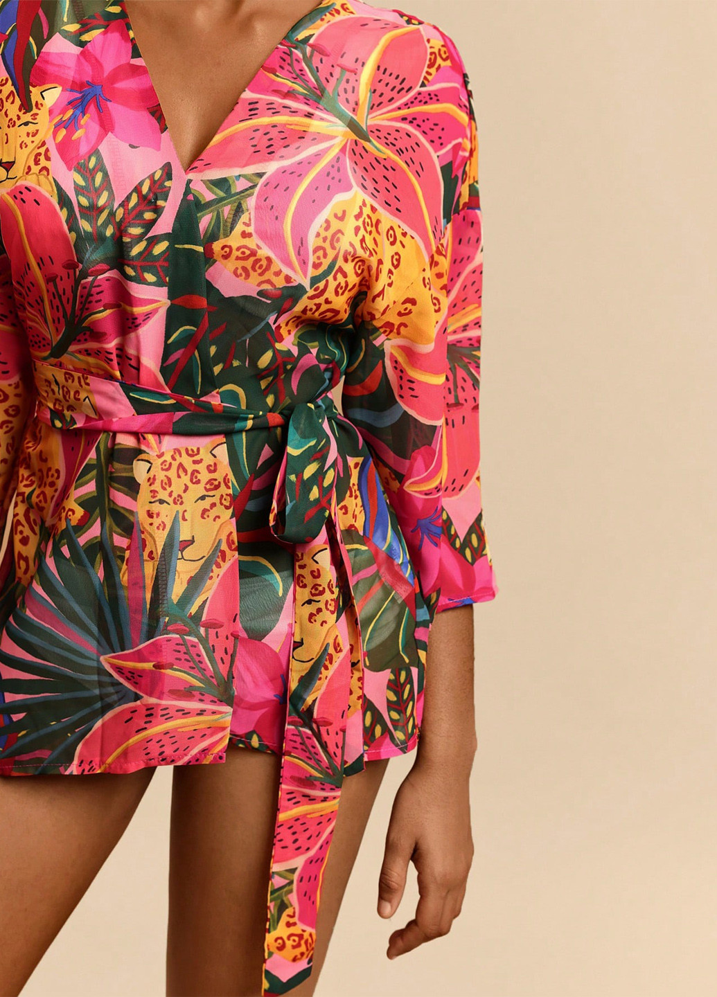 Разноцветный лето кардиган SHEIN