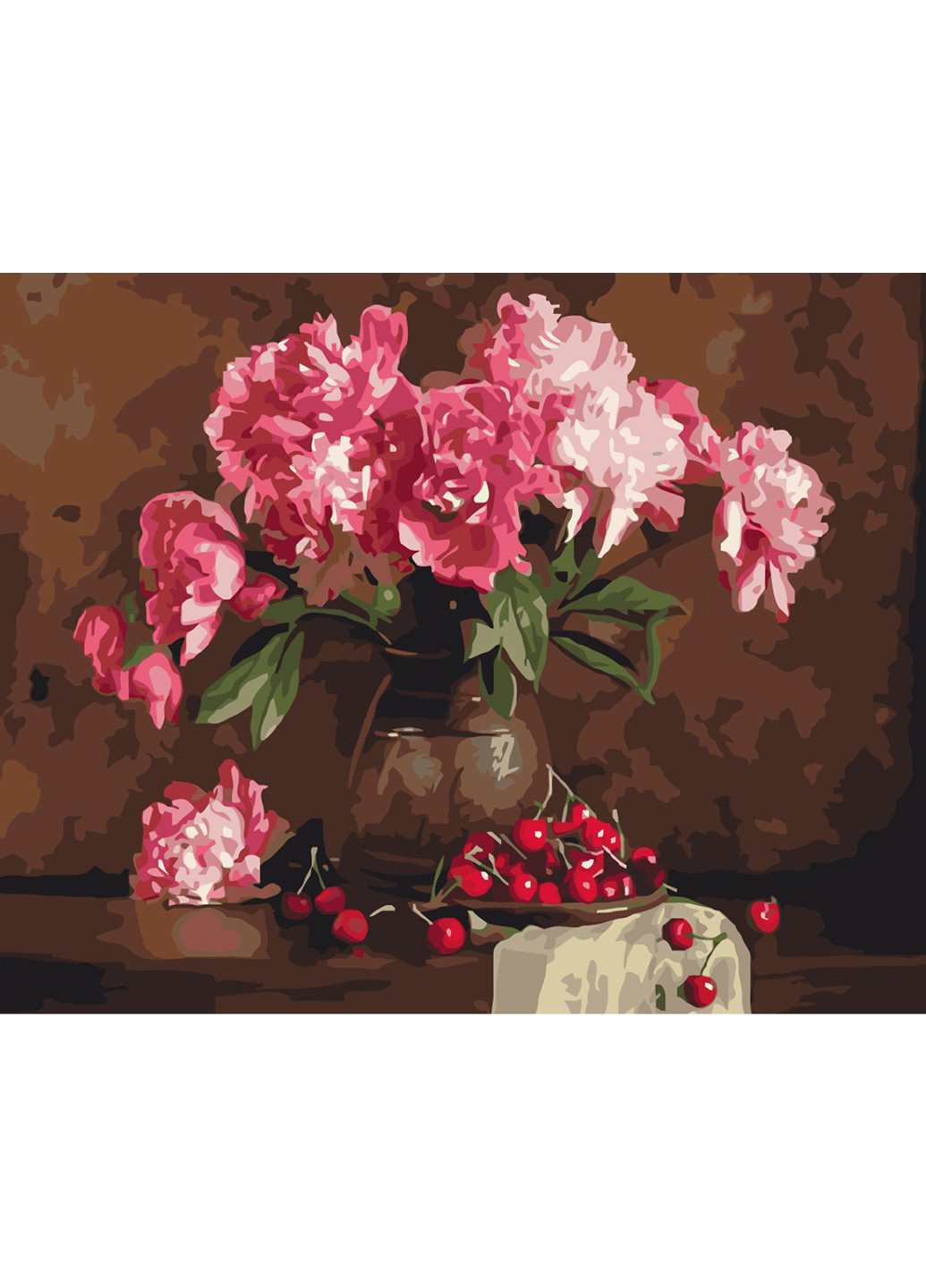 Картина за номерами "Піони і вишні" 40х50 см Brushme (252253463)