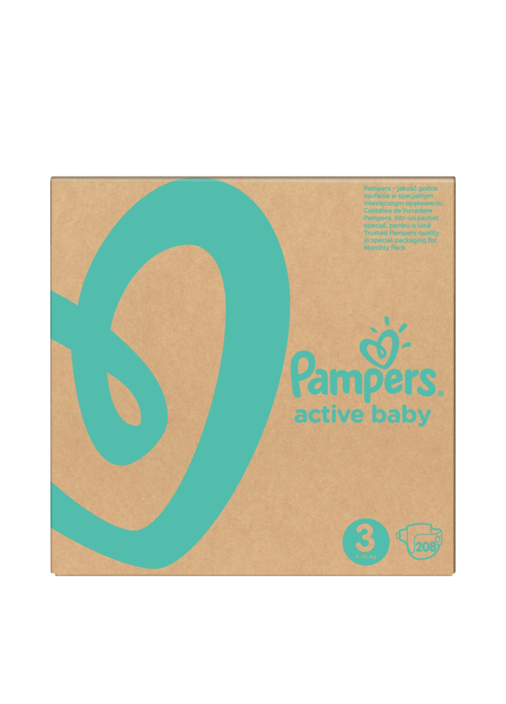 Підгузки Active Baby 3 (6-10 кг), (208 шт.) Pampers (130948144)