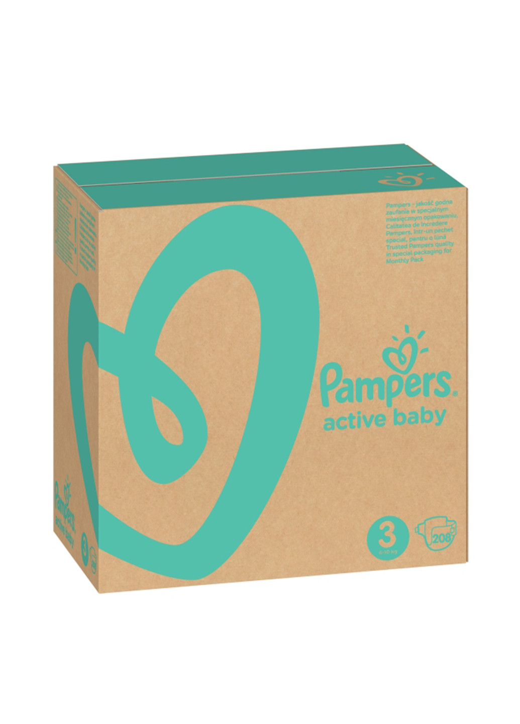 Підгузки Active Baby 3 (6-10 кг), (208 шт.) Pampers (130948144)