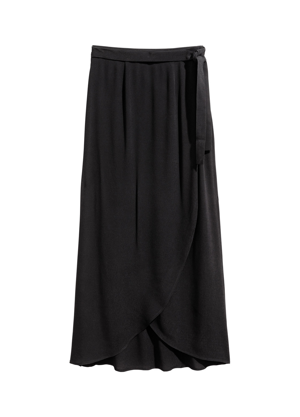 Черная кэжуал юбка H&M на запах