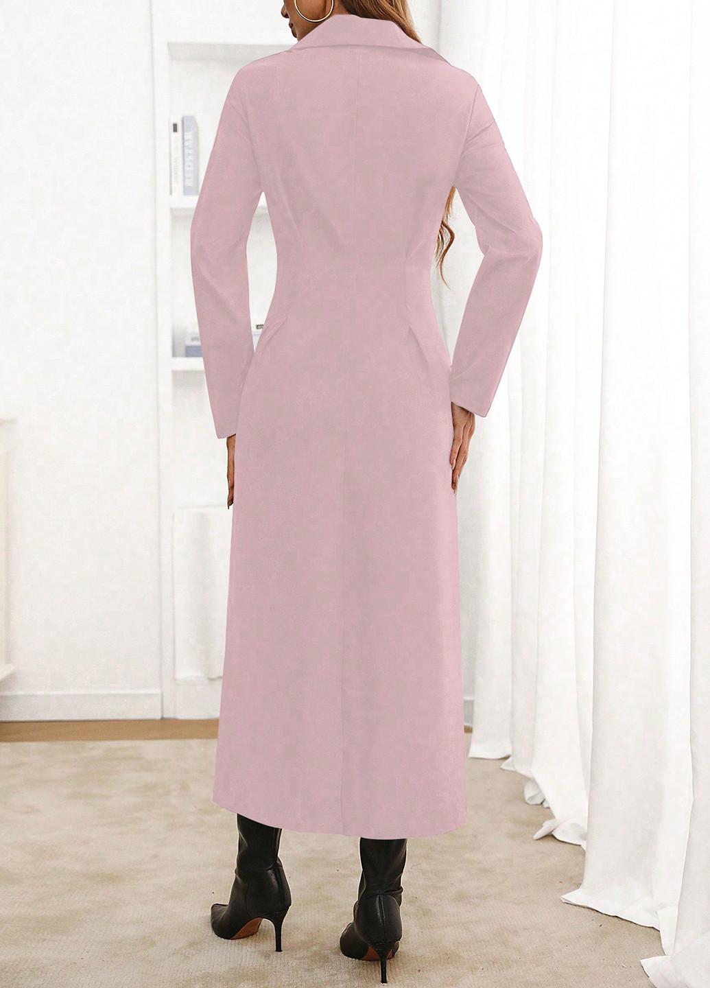 Рожево-лілова кежуал сукня з спідницею-сонце, кльош SHEIN однотонна