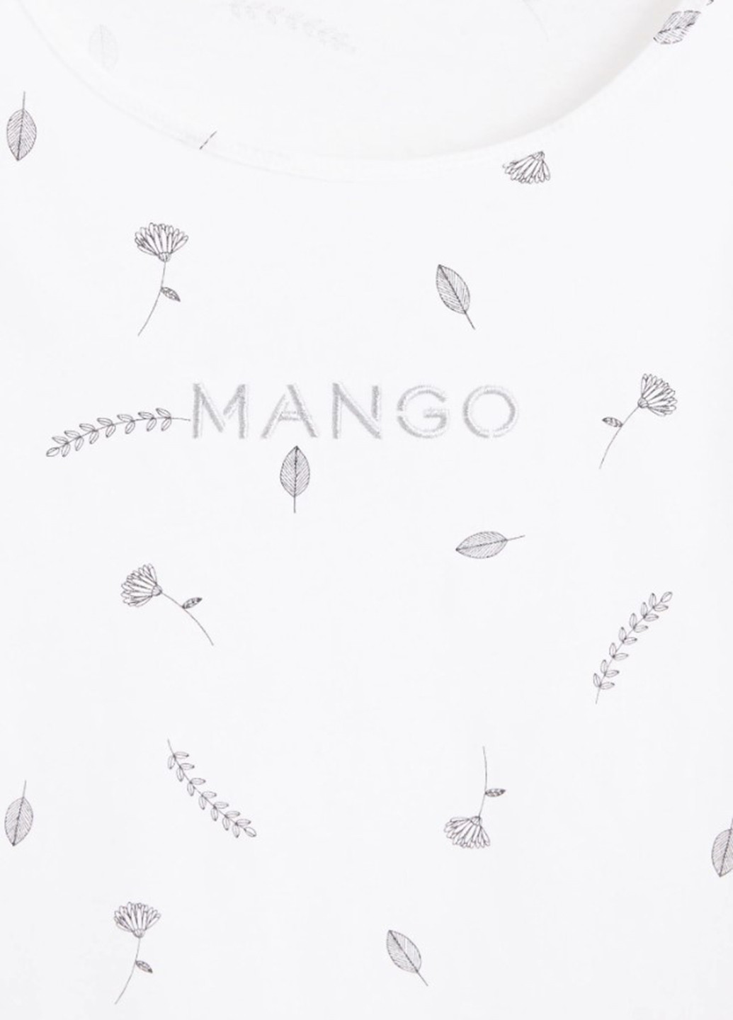 Белая летняя футболка Mango