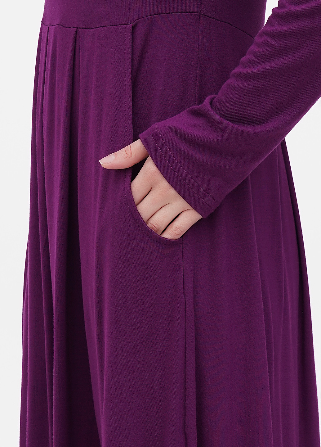 Фиолетовое кэжуал платье клеш No Brand однотонное