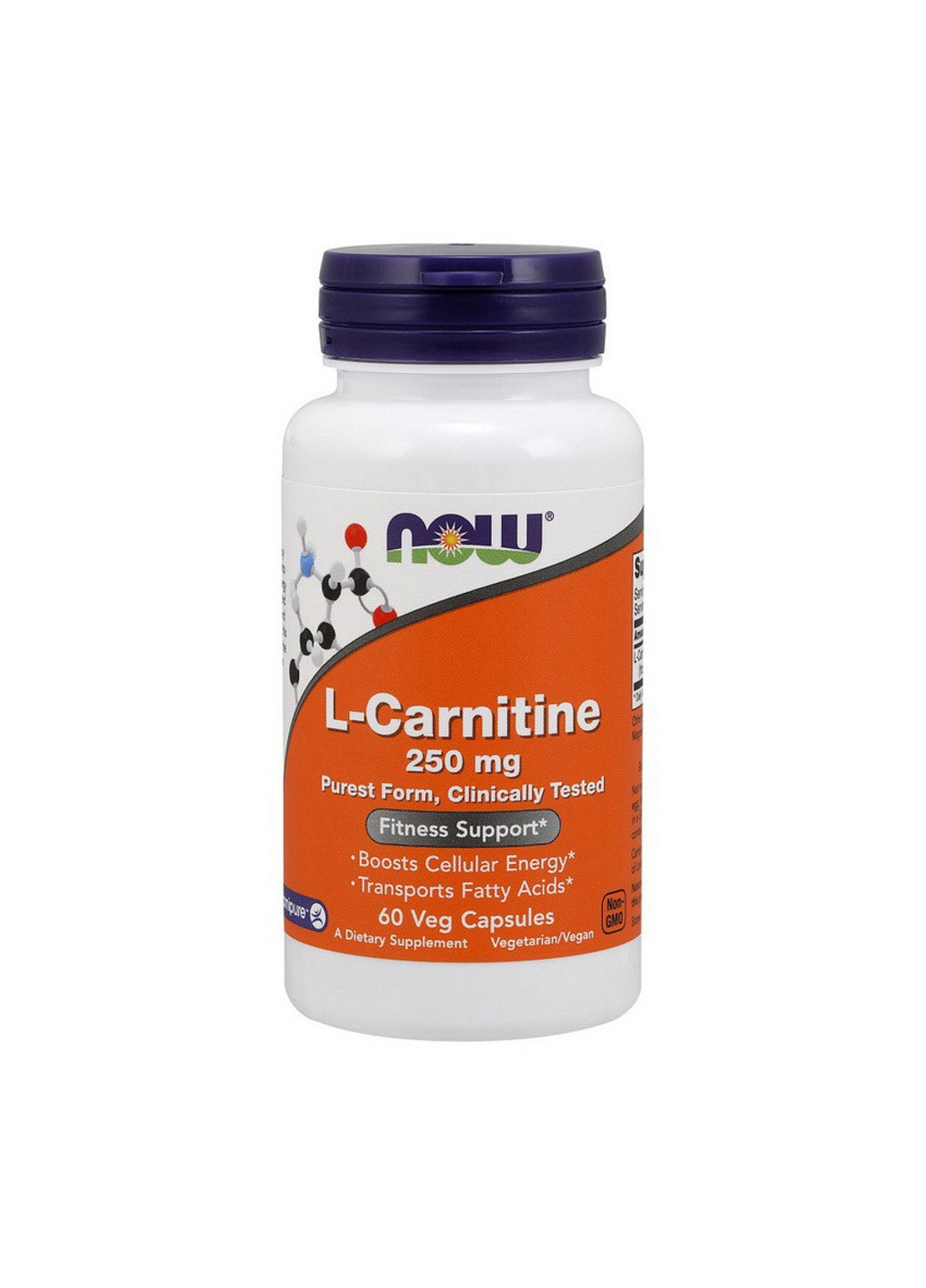 Л-карнітин L-Carnitine 250 mg (60 капс) нау фудс Now Foods (255362166)