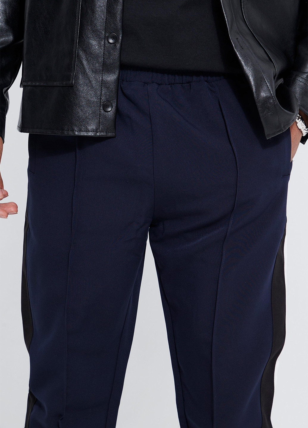 Темно-синие кэжуал демисезонные прямые брюки Boohoo