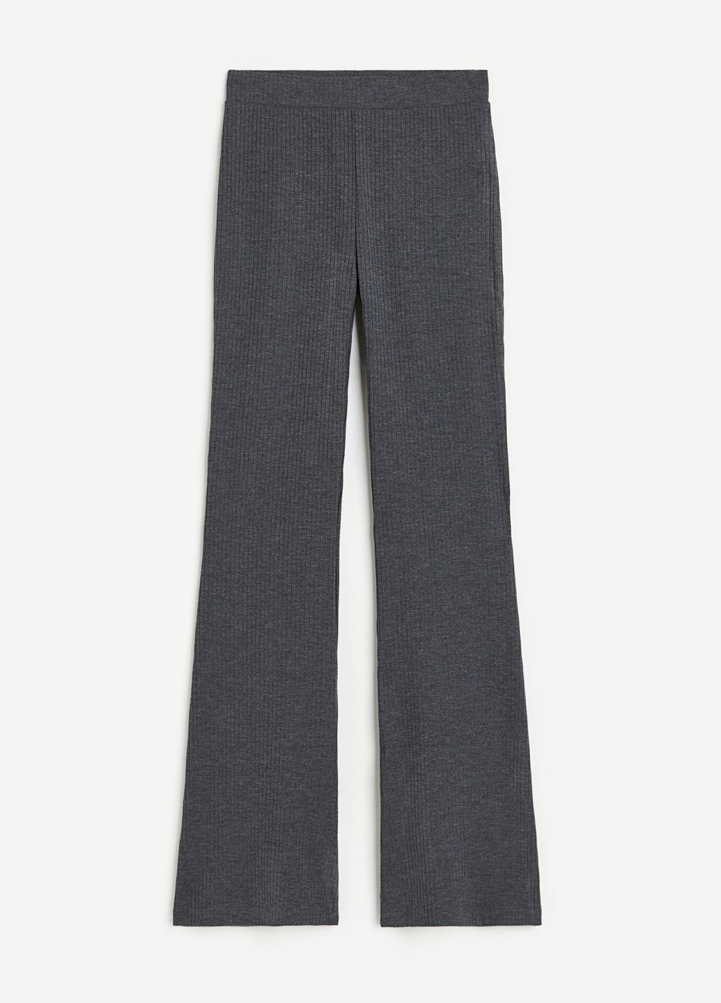 Темно-серые кэжуал демисезонные клеш брюки H&M