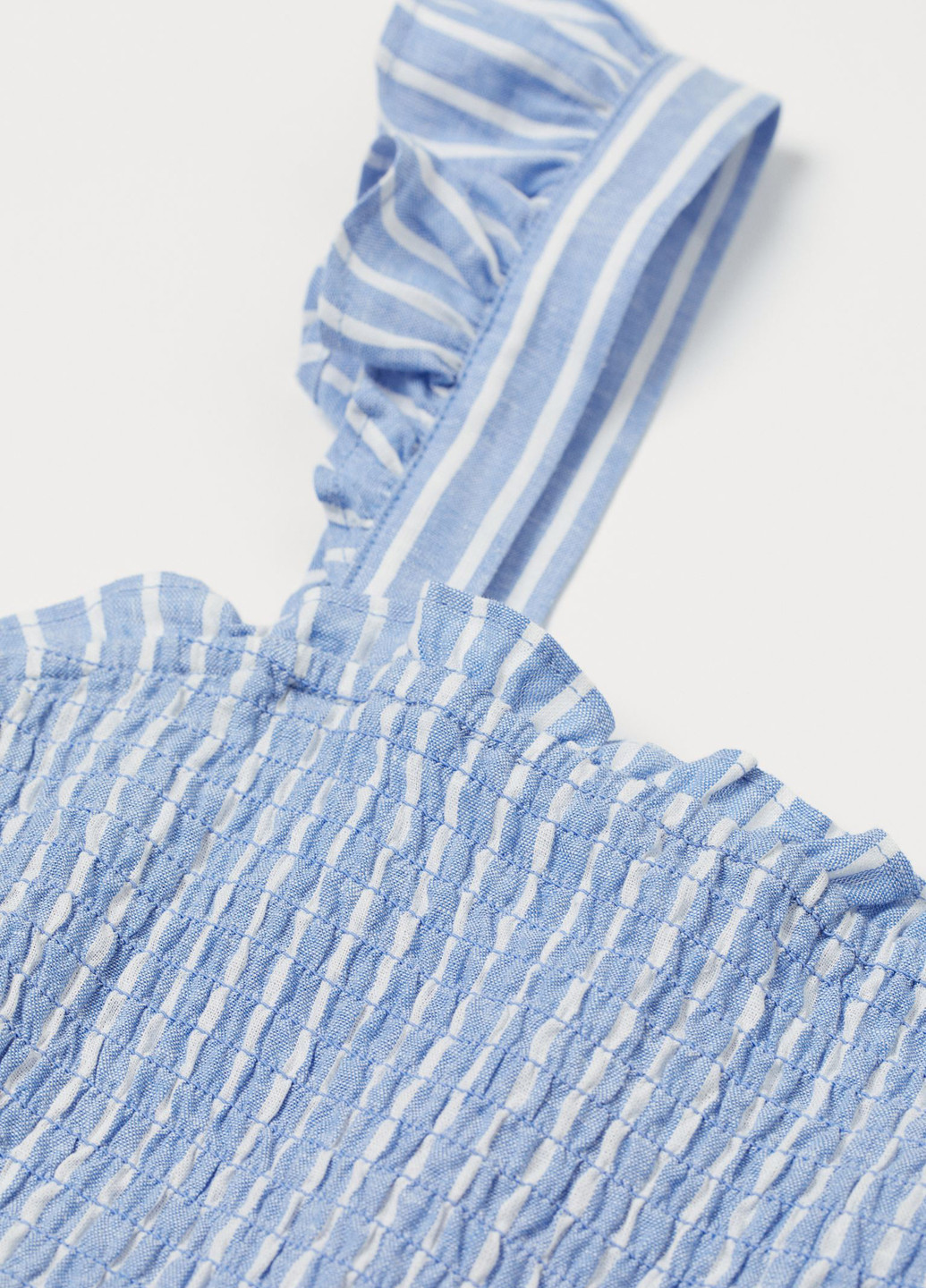 Комбінезон H&M комбінезон-брюки смужка блакитний кежуал льон