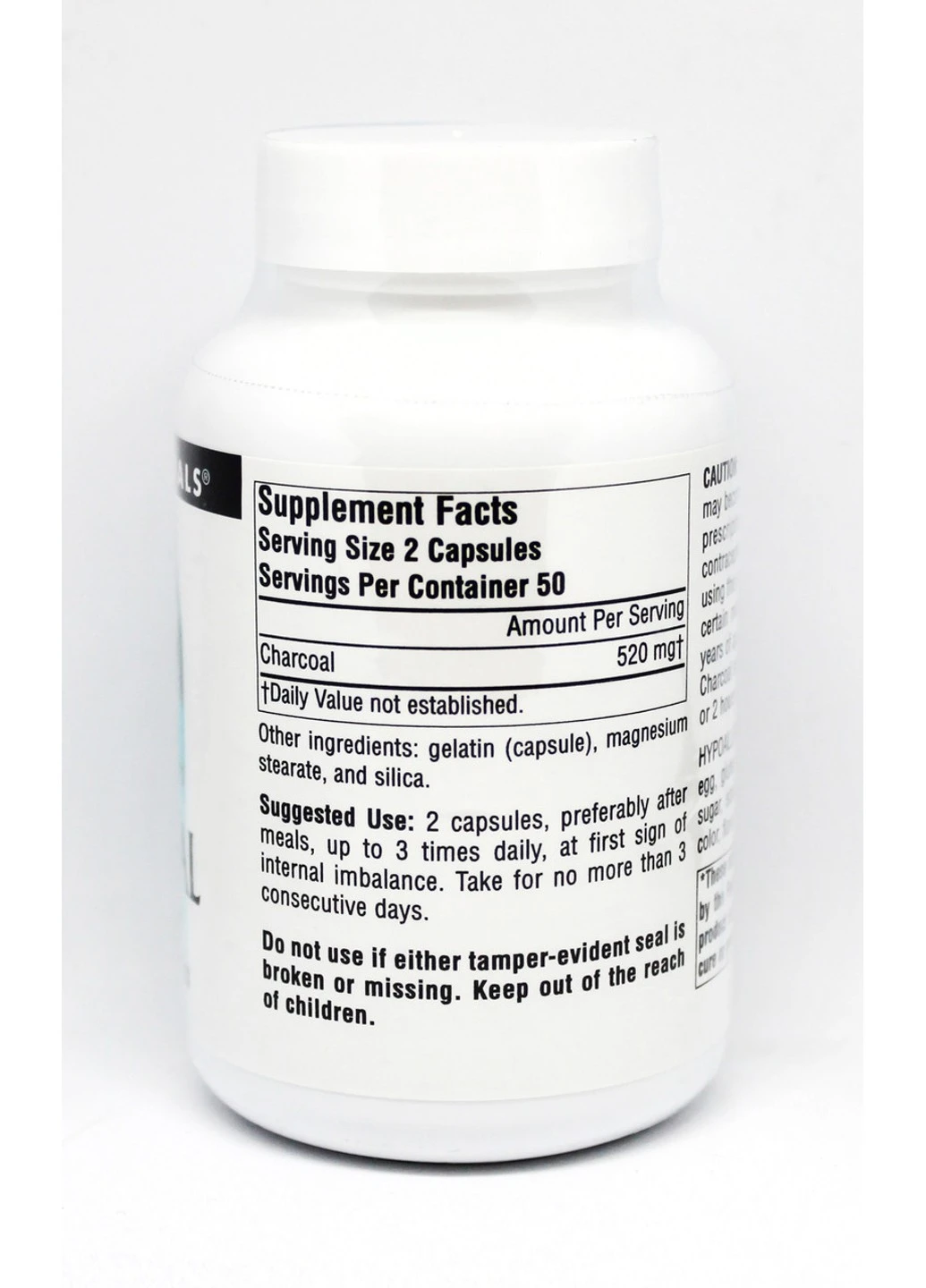 Уголь 260мг,, 100 капсул Source Naturals (255409395)