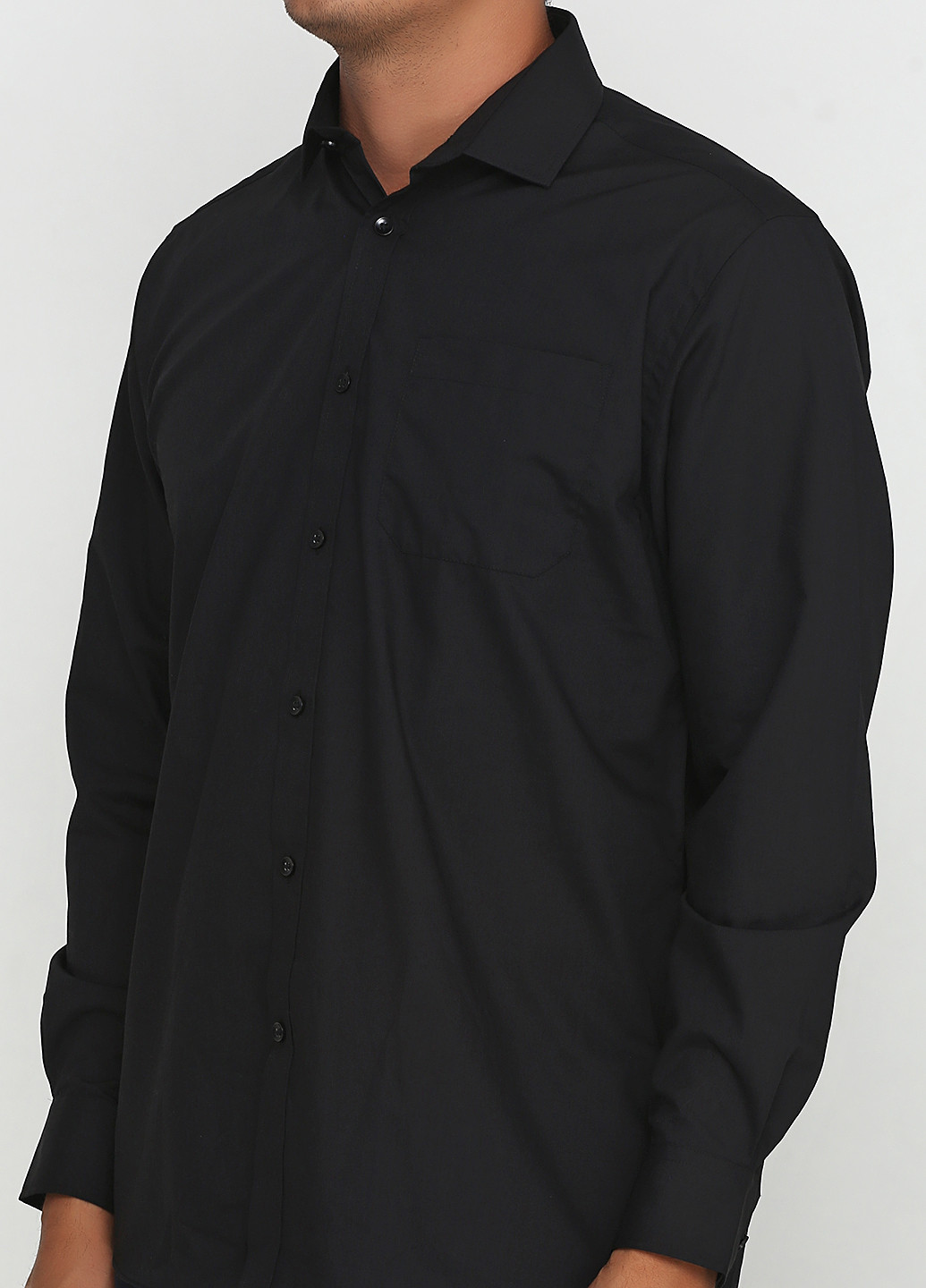 Черная кэжуал рубашка однотонная Cedar Wood State с длинным рукавом