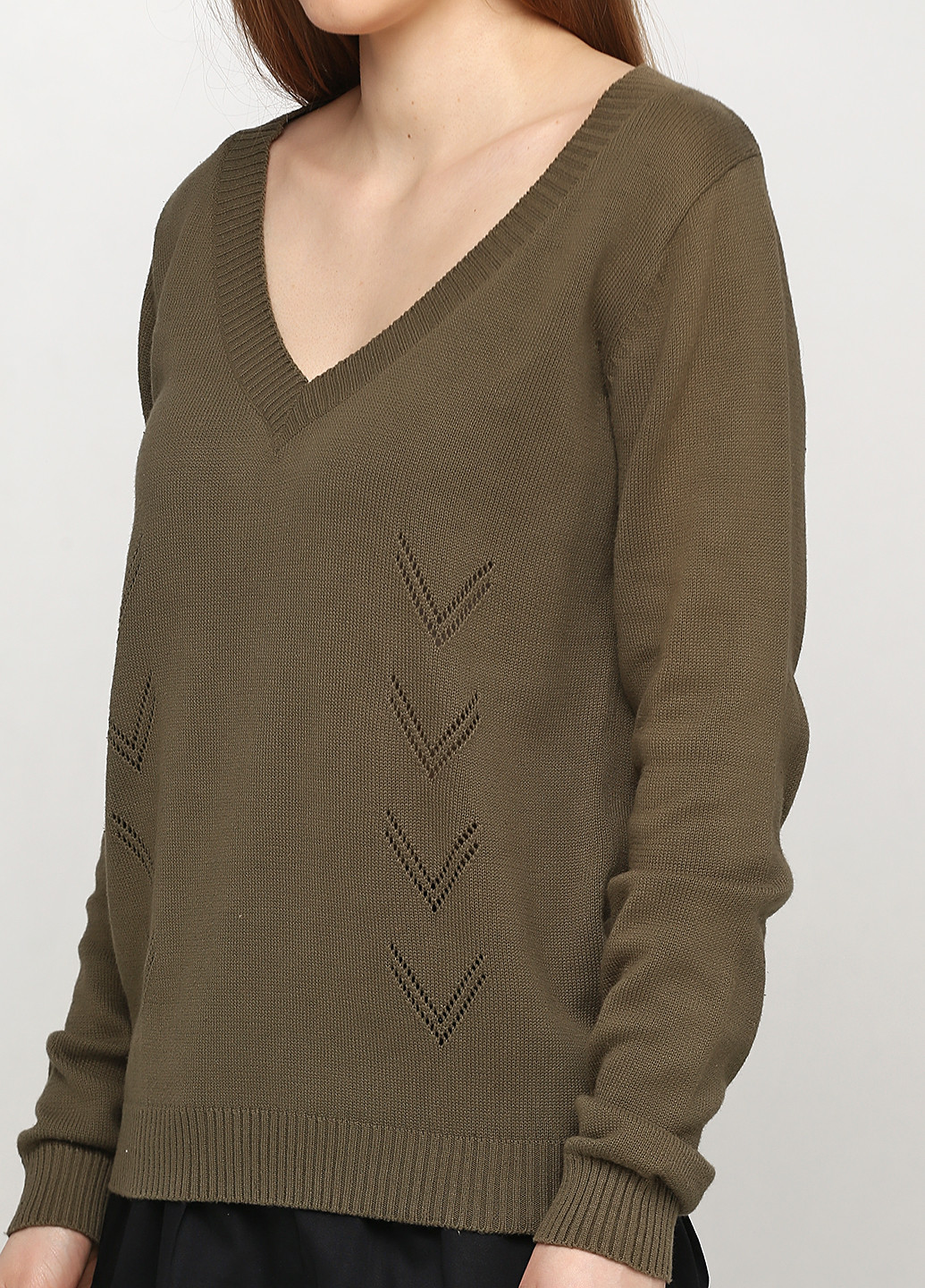 Оливковый (хаки) демисезонный пуловер пуловер Vero Moda