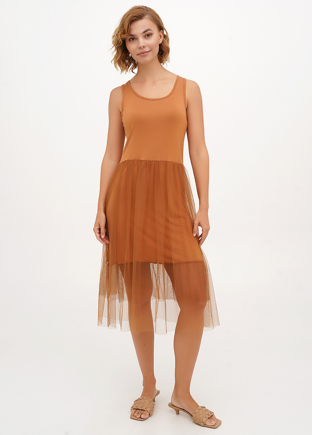 Коричнева кежуал сукня а-силует Joie Clair однотонна