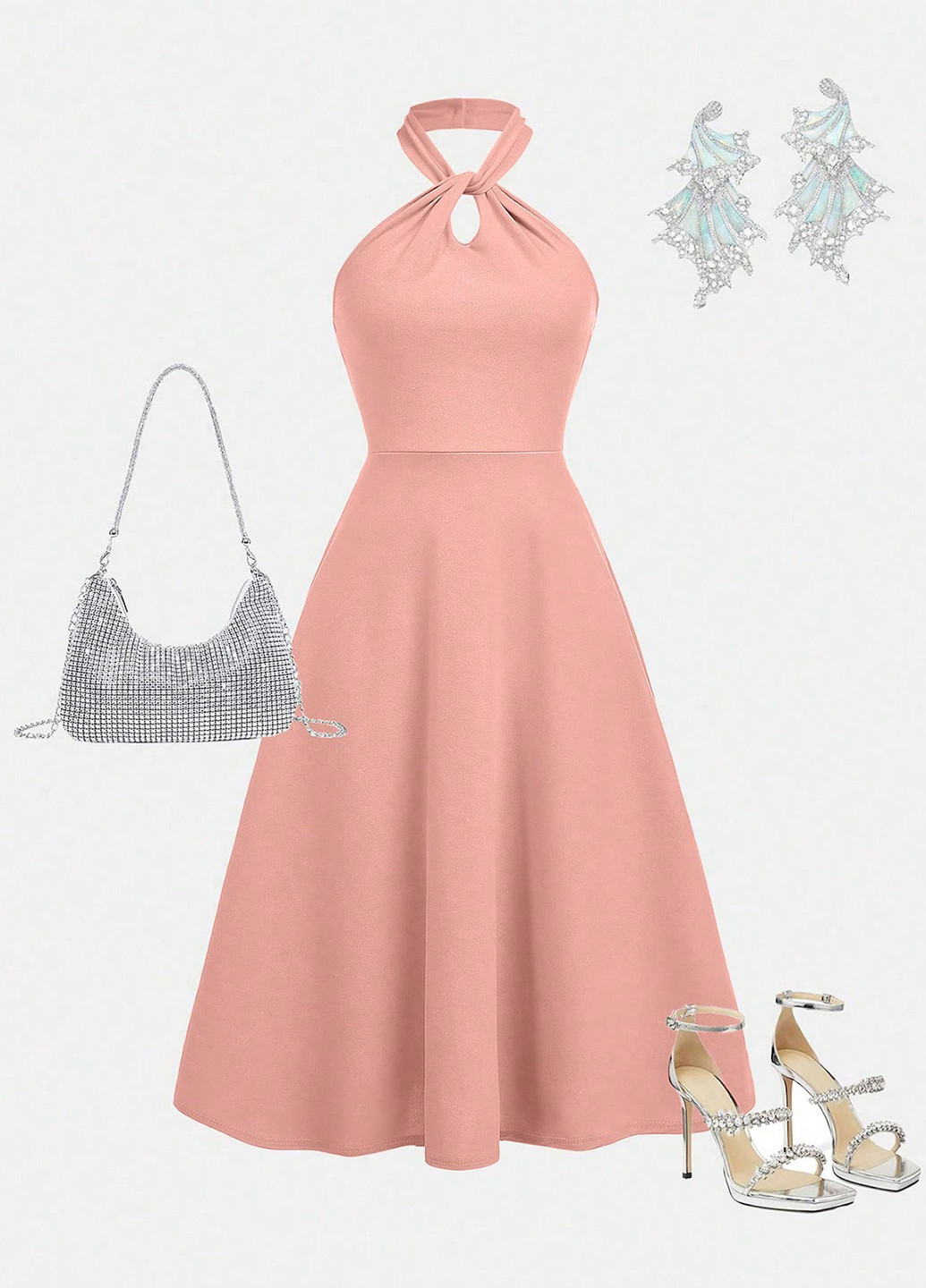 Світло-рожева сукня SHEIN (324435028)