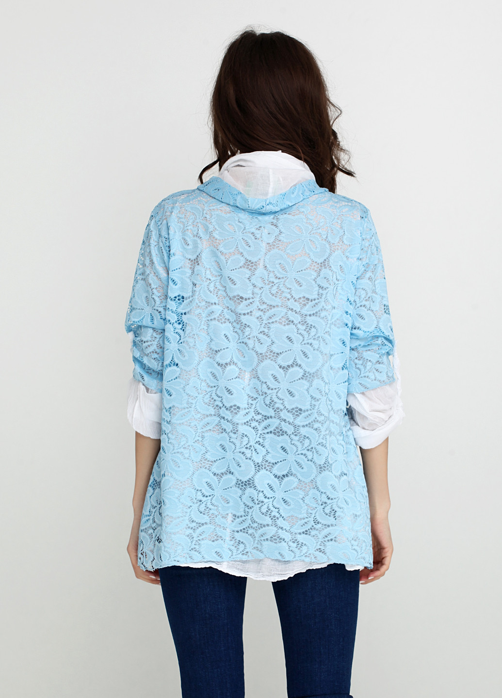 Голубая демисезонная блуза MADEIN