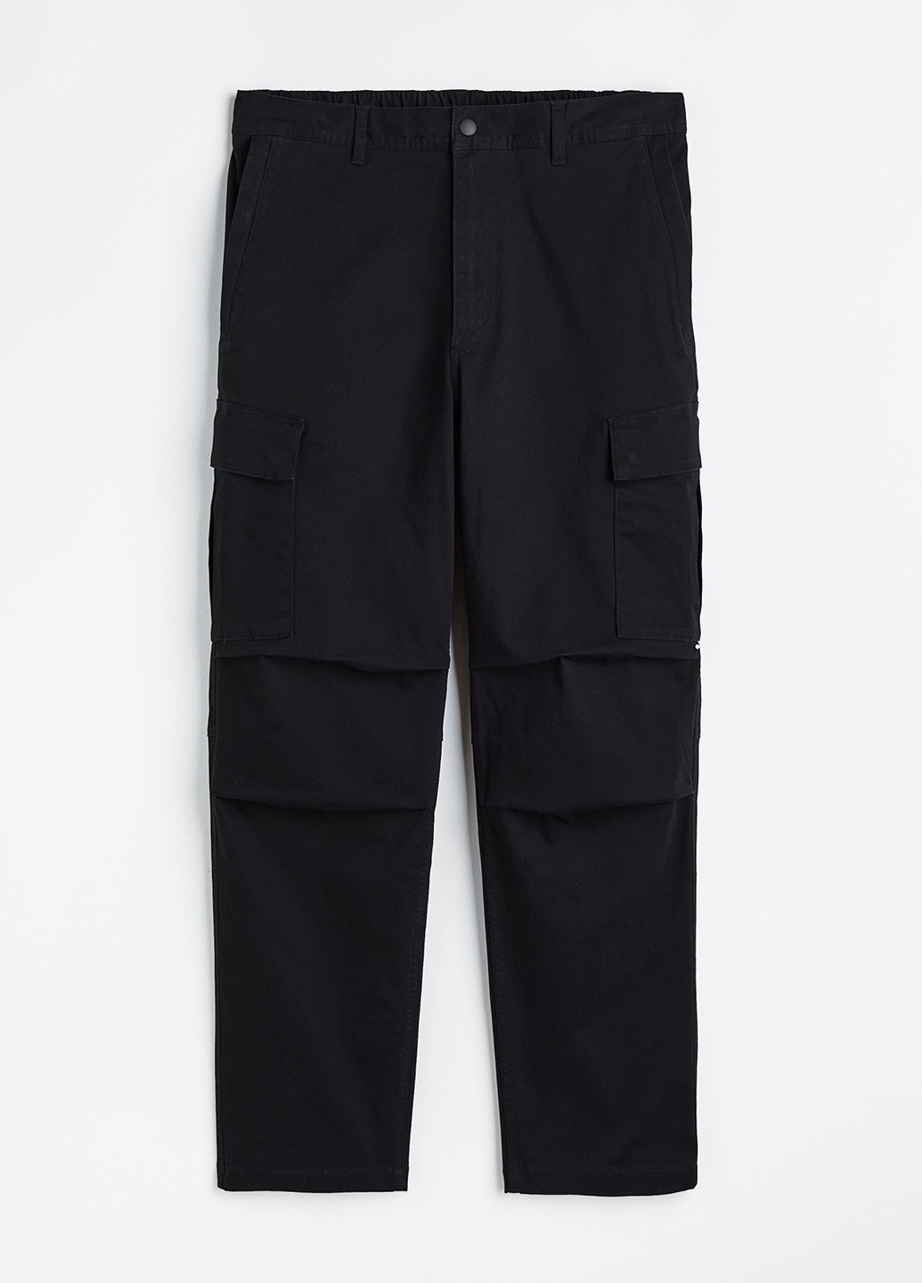 Черные кэжуал демисезонные карго брюки H&M