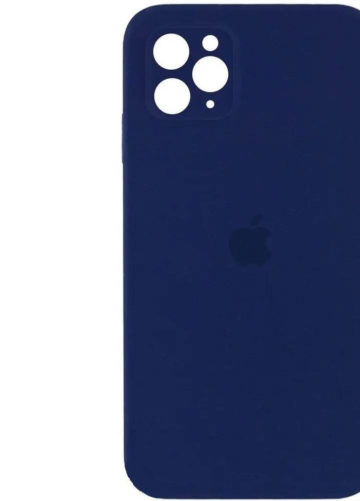 Силіконовий Чохол Накладка з Квадратними Бортиками Silicone Case для iPhone 11 Pro Max Midnt Blue No Brand (254255637)