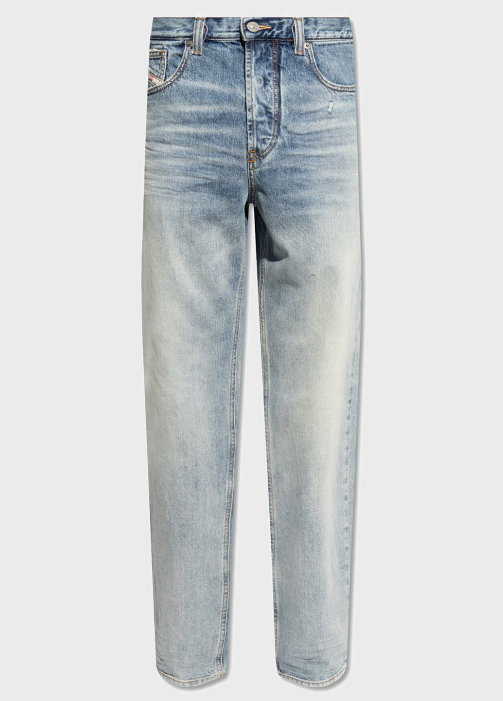 Голубые демисезонные прямые джинсы Diesel