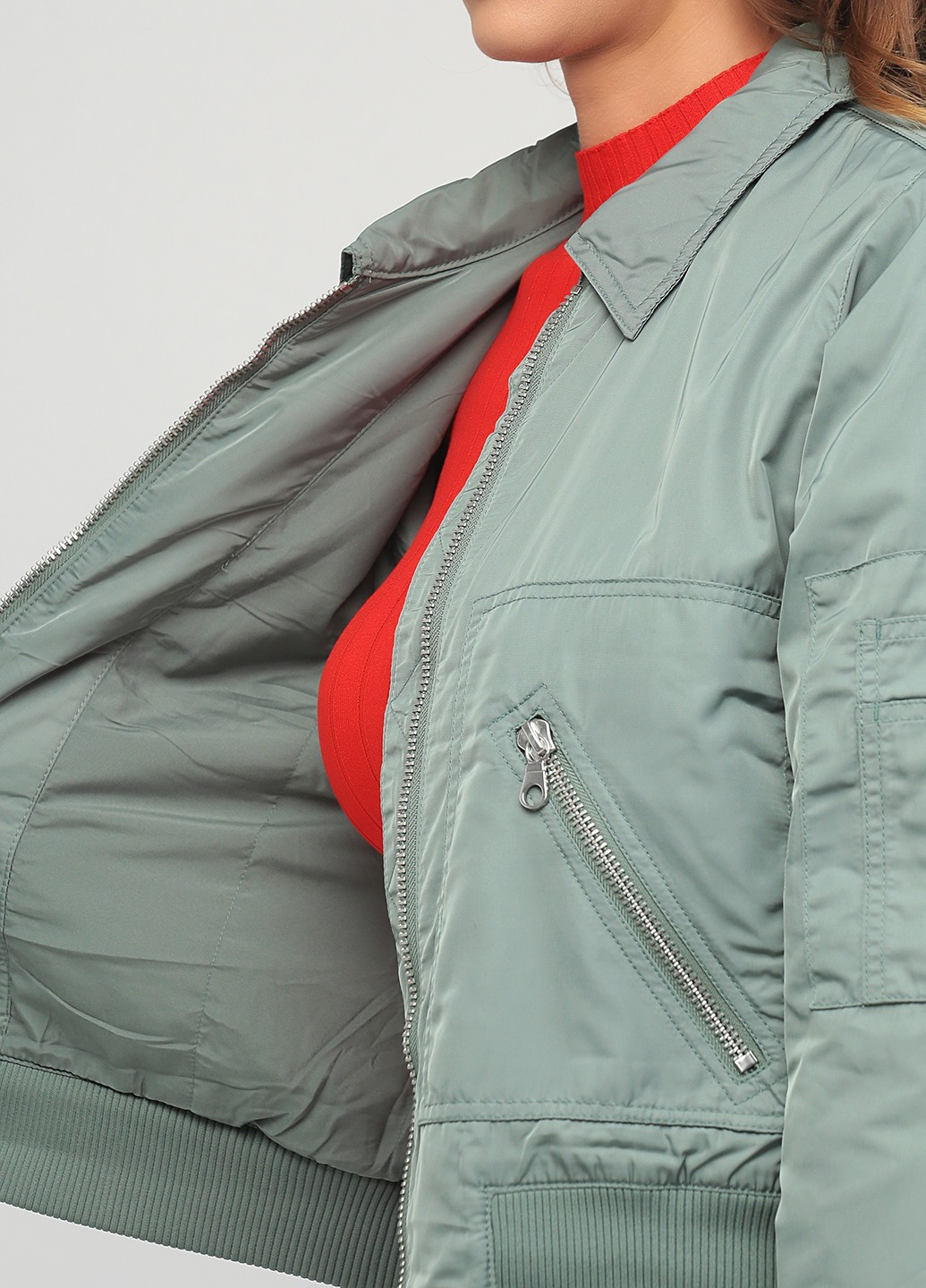 Серо-голубая демисезонная куртка Monki