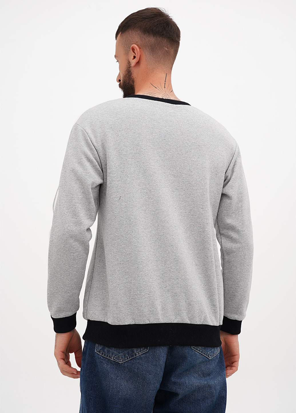 Серый свитшот надпись лампасы (302949911)