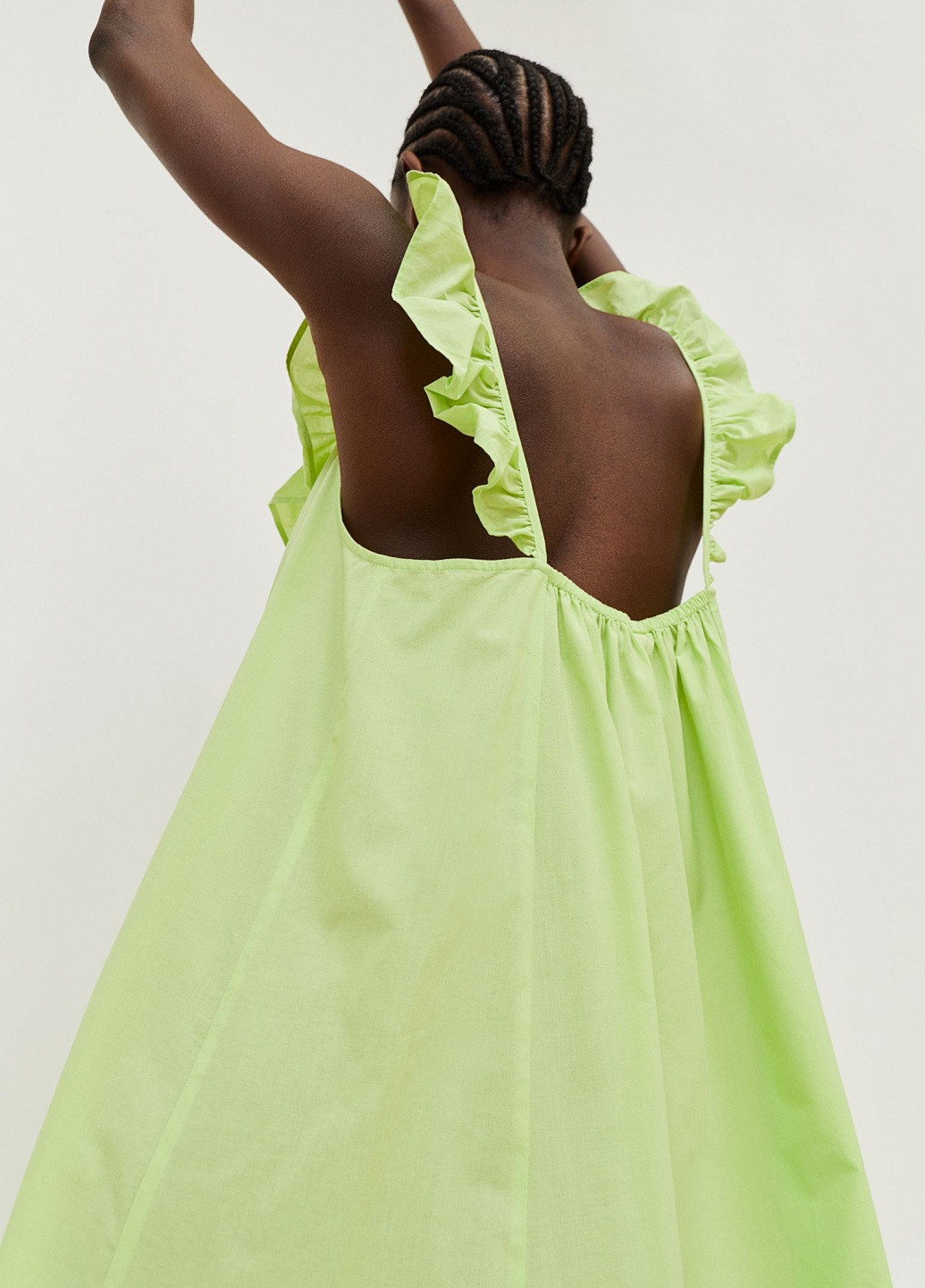 Лайм кэжуал платье H&M однотонное