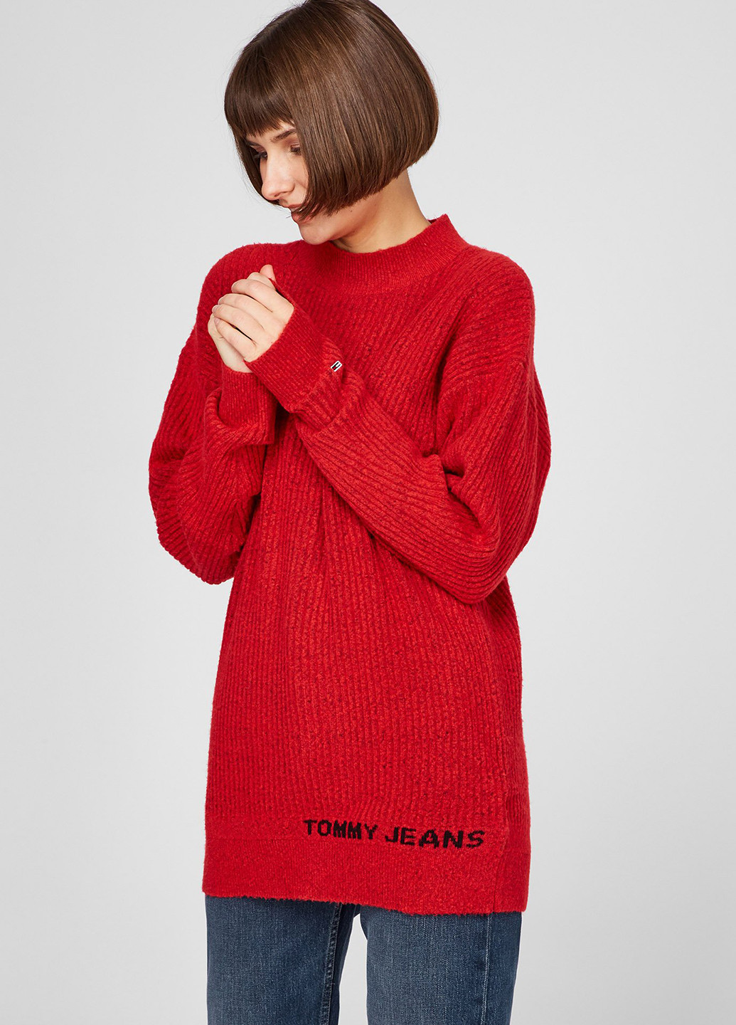 Темно-красный демисезонный джемпер джемпер Tommy Jeans