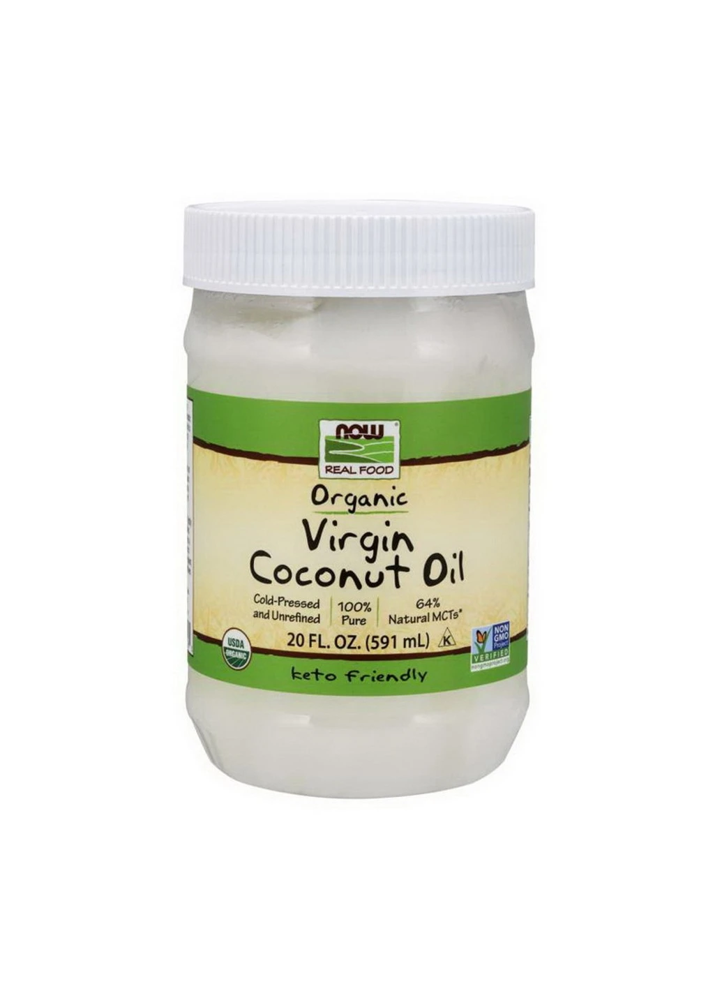 Кокосове масло Organic Virgin Coconut Oil 591 мл Now Foods (255409657)