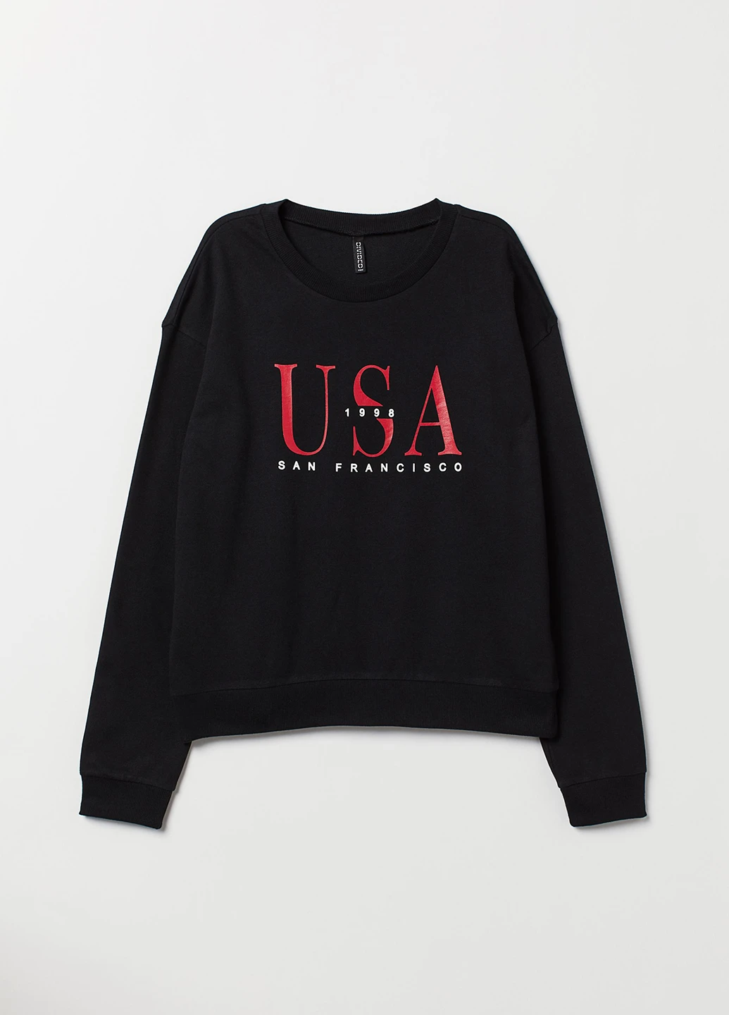 Чорний світшот H&M без декору (189389454)