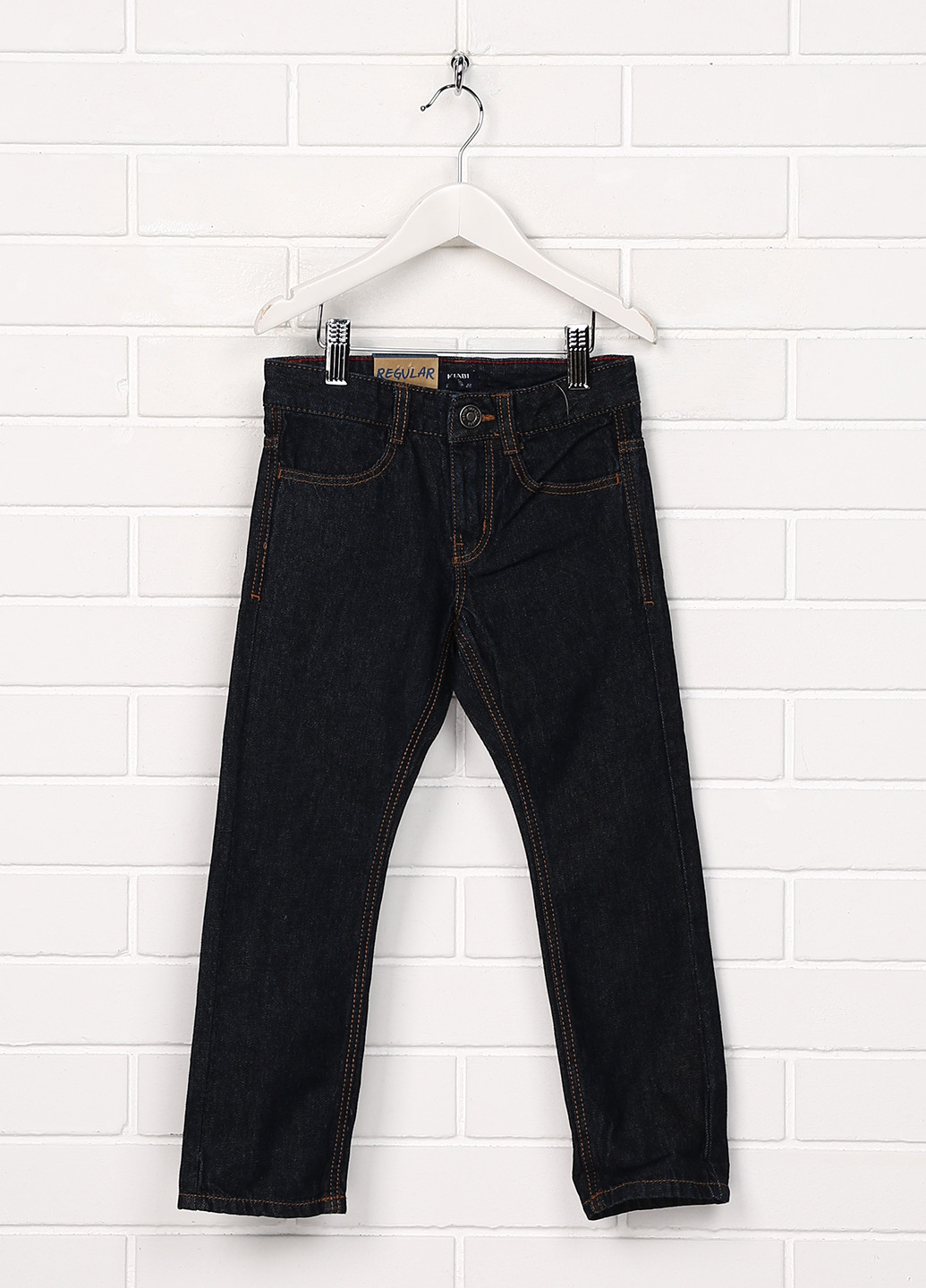 Темно-синие демисезонные прямые джинсы Kiabi