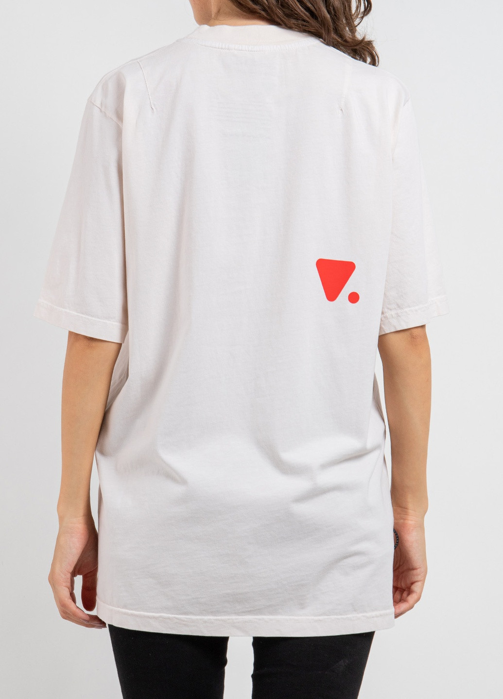 Біла футболка з логотипом кольору морської хвилі Valvola